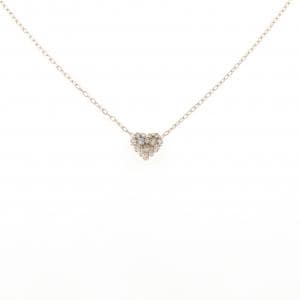 K10PG ハート ダイヤモンド ネックレス 0.11CT