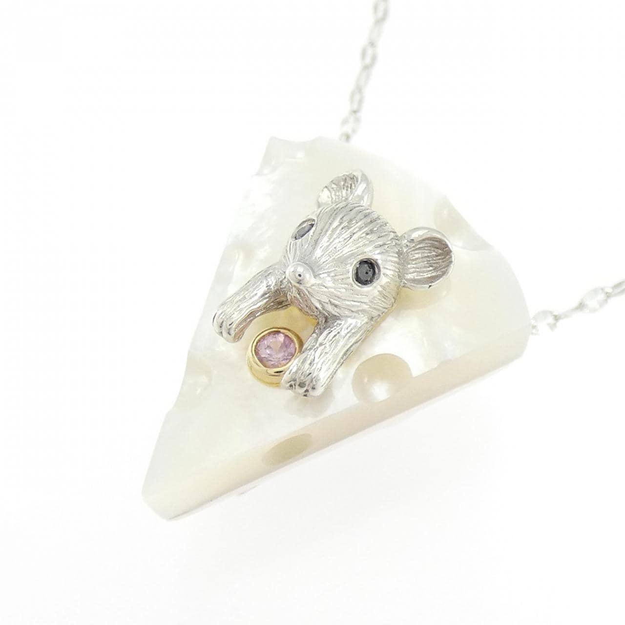 ジーエスティービー マウス カラーストーン ネックレス