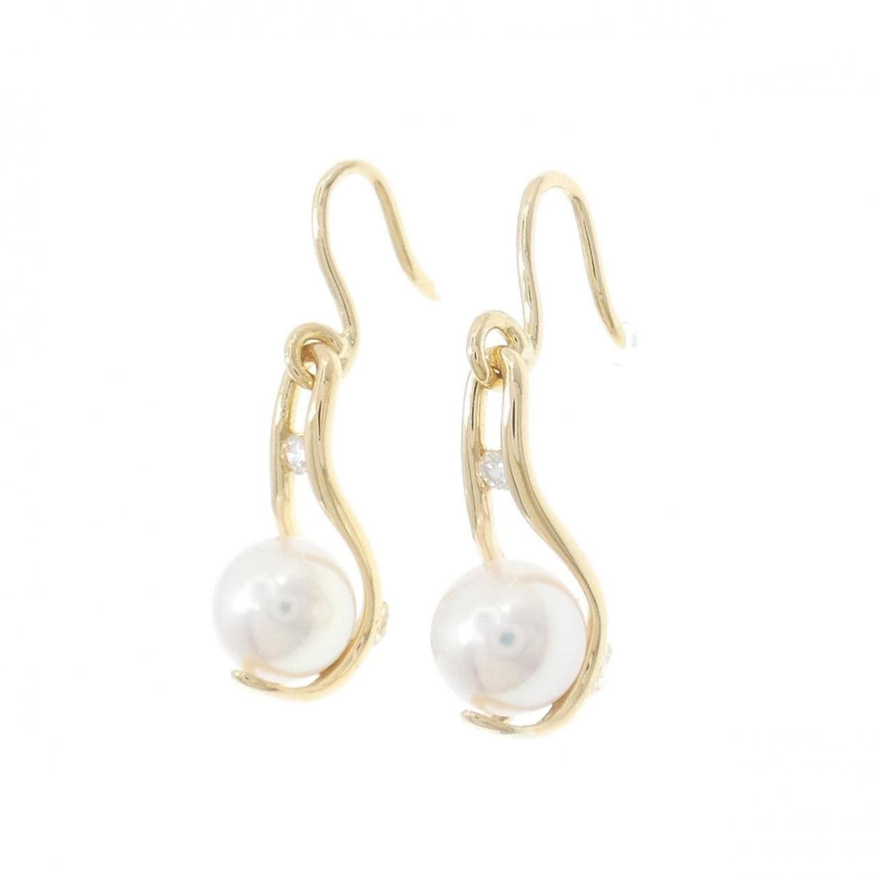 K18YG Akoya珍珠耳環 7.2 毫米