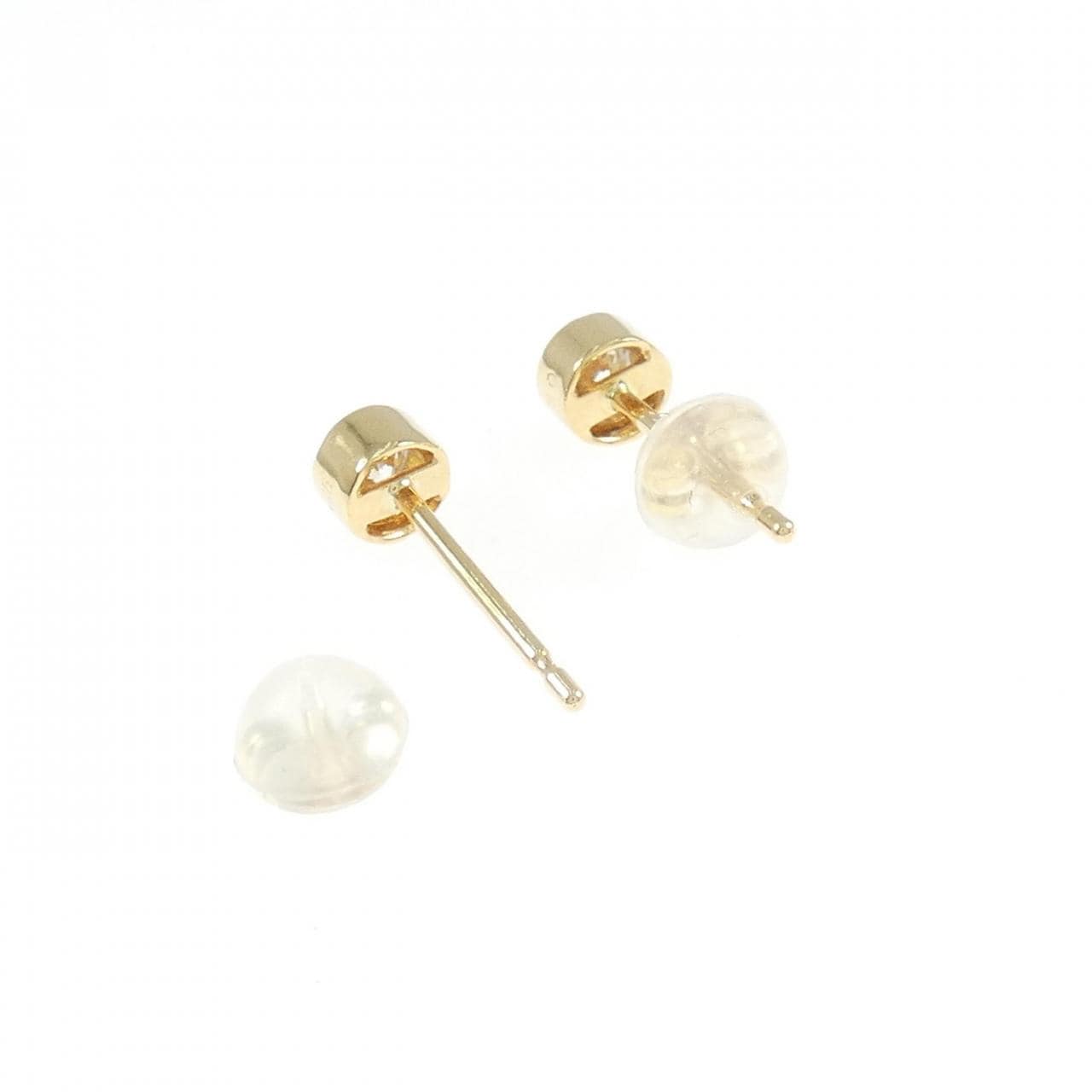 K18YG ソリティア ダイヤモンド ピアス 0.30CT