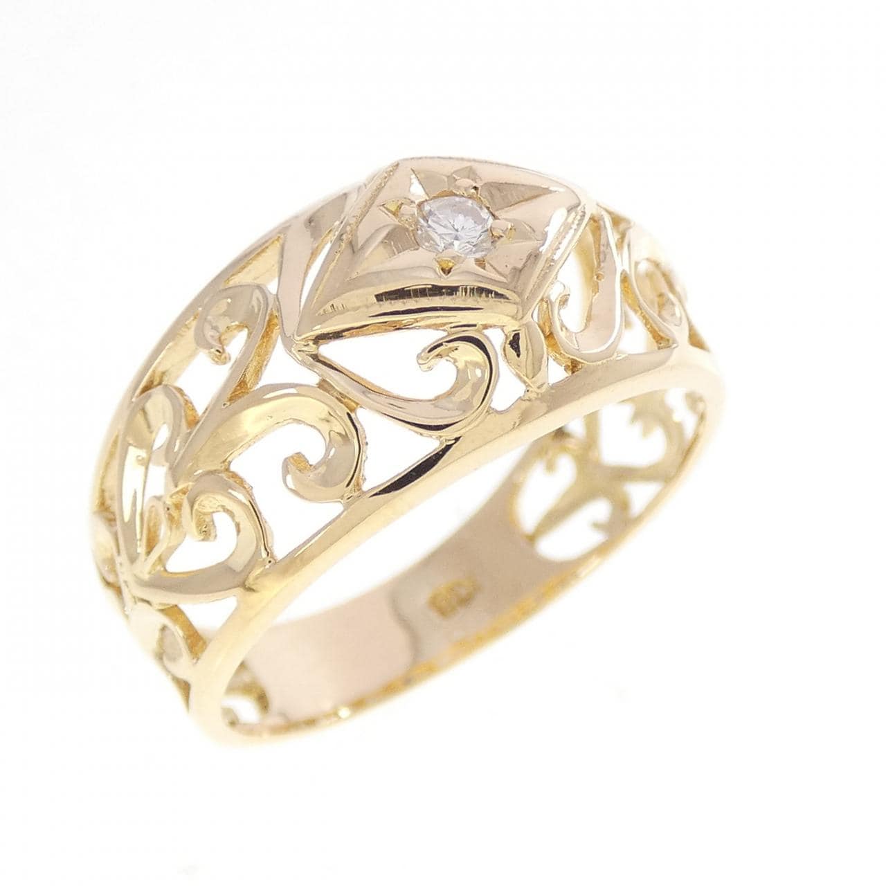K18YG ダイヤモンド リング 0.05CT