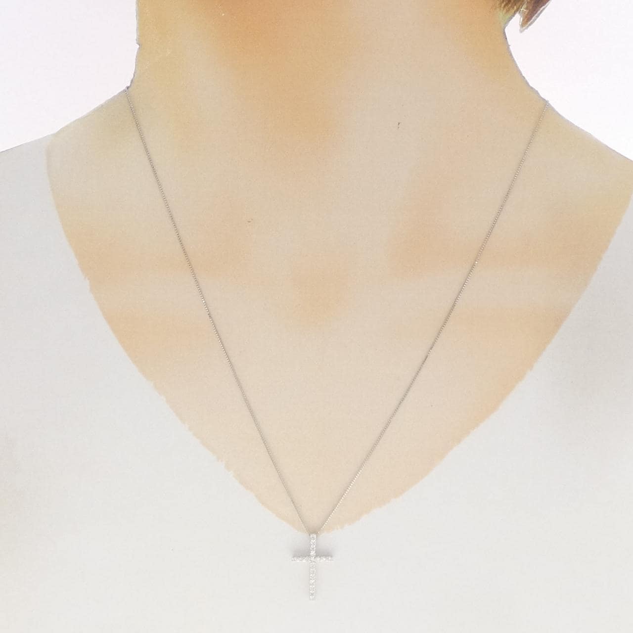 K18WG ダイヤモンド ネックレス 0.20CT