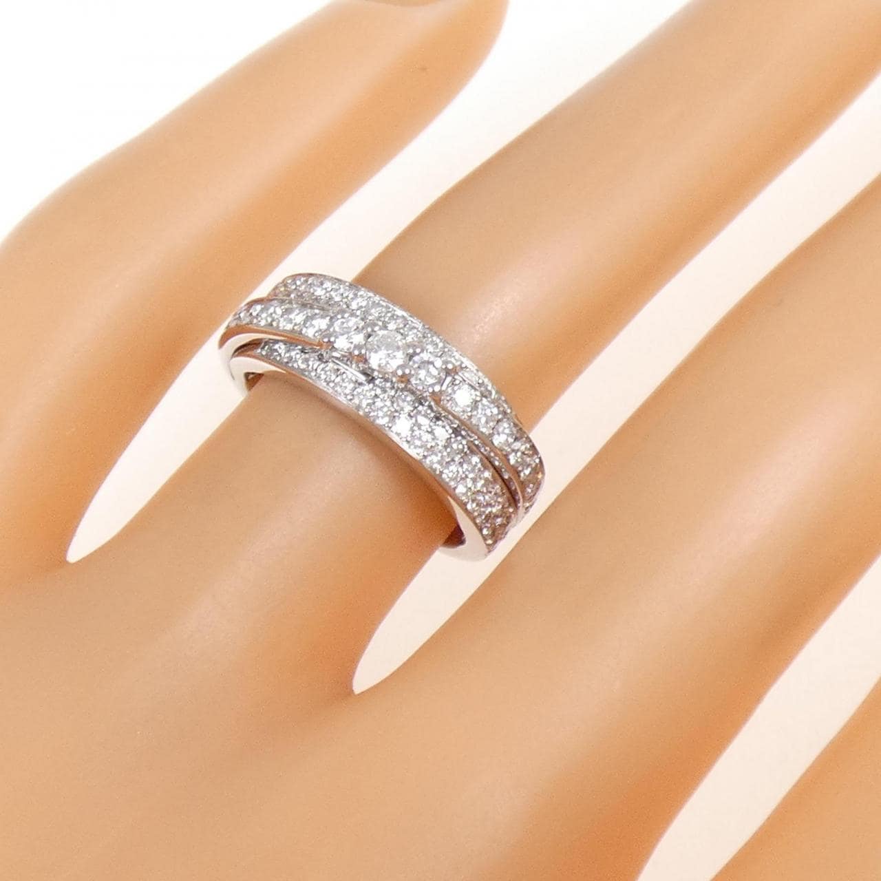 K18WG ダイヤモンド リング 0.86CT