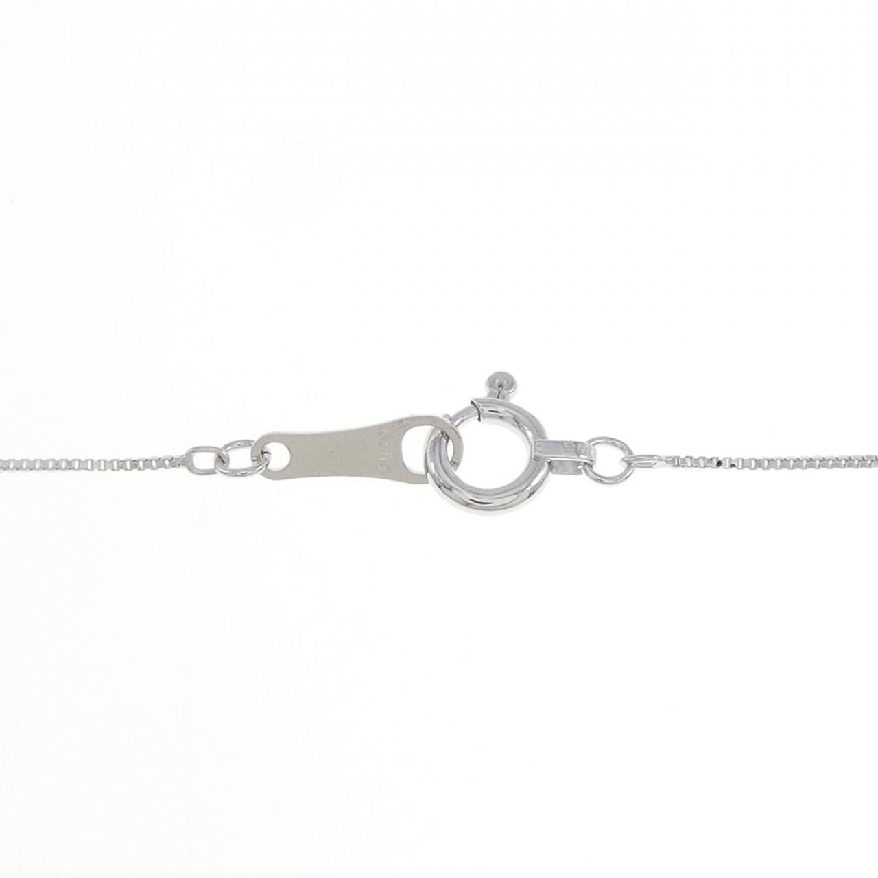 K18WG ソリティア ダイヤモンド ネックレス 0.370CT