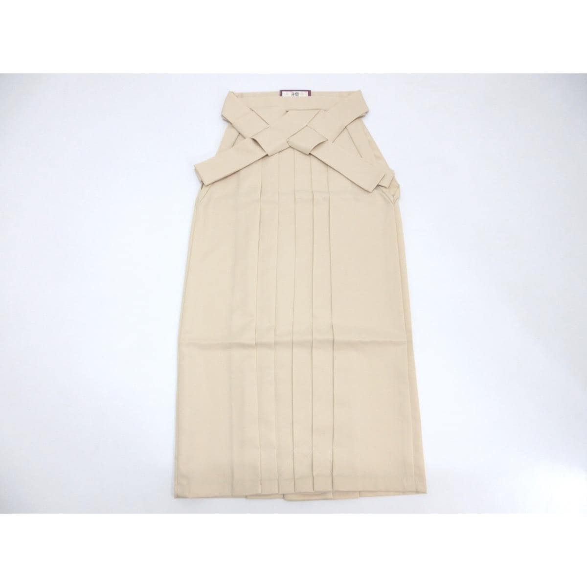 【新品】女袴　無地　Ｌサイズ　紐下９５ｃｍ　ベージュ色