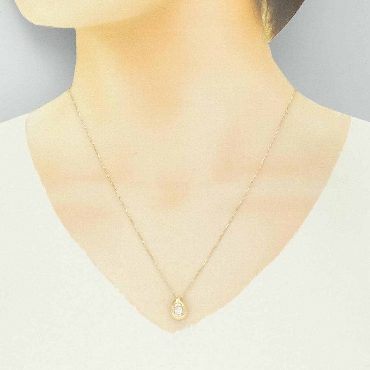 K18YG ダイヤモンド ネックレス 0.26CT