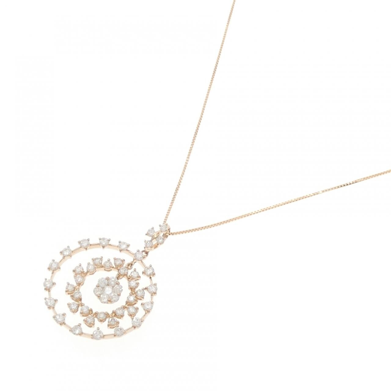 K18PG ダイヤモンド ネックレス 1.35CT
