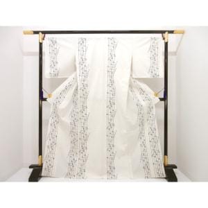 【未使用品】単衣　ＫＩＭＯＮＯ　ＭＯＤＥＲＮ　バチ衿【久留米絣】