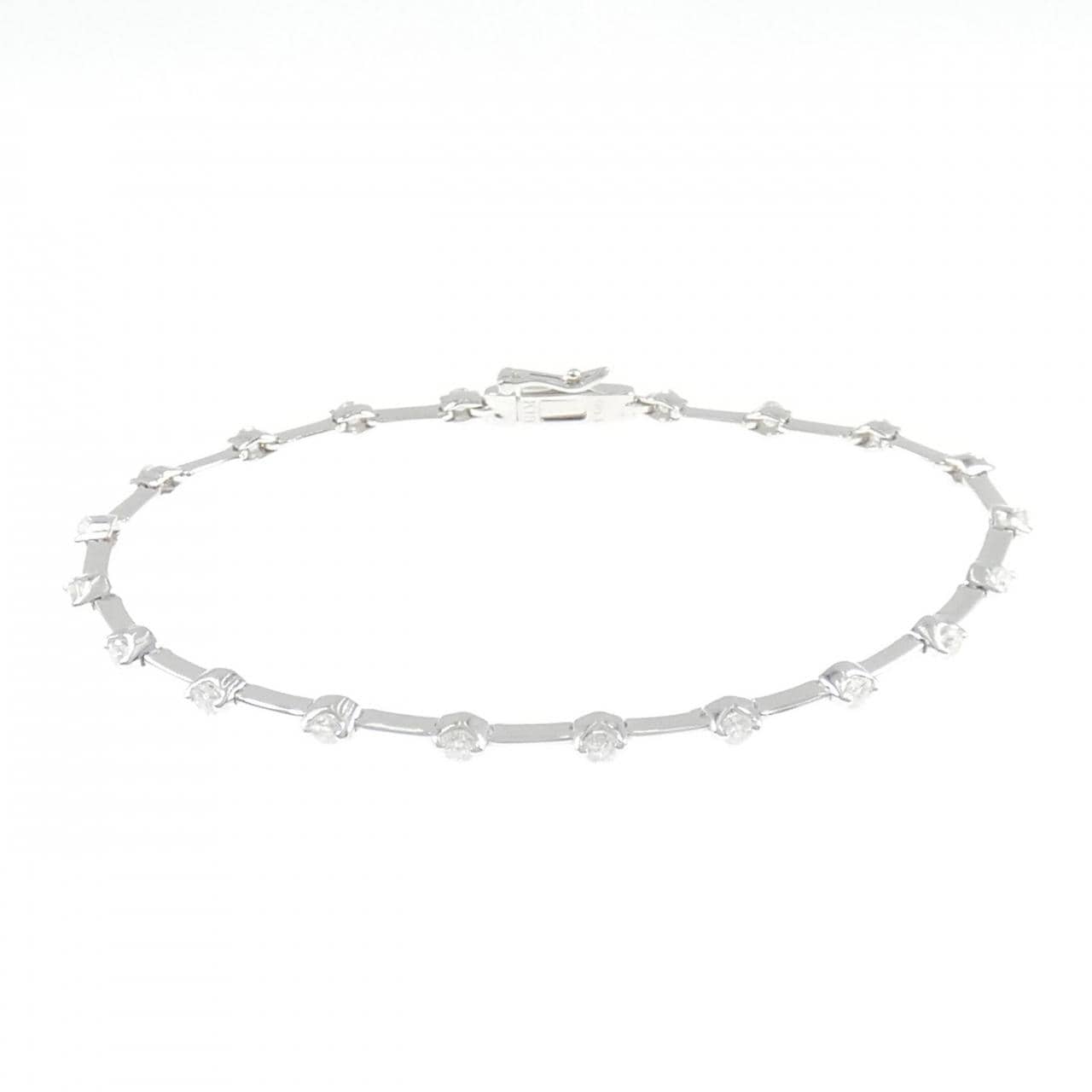 K18WG ダイヤモンド ブレスレット 1.00CT