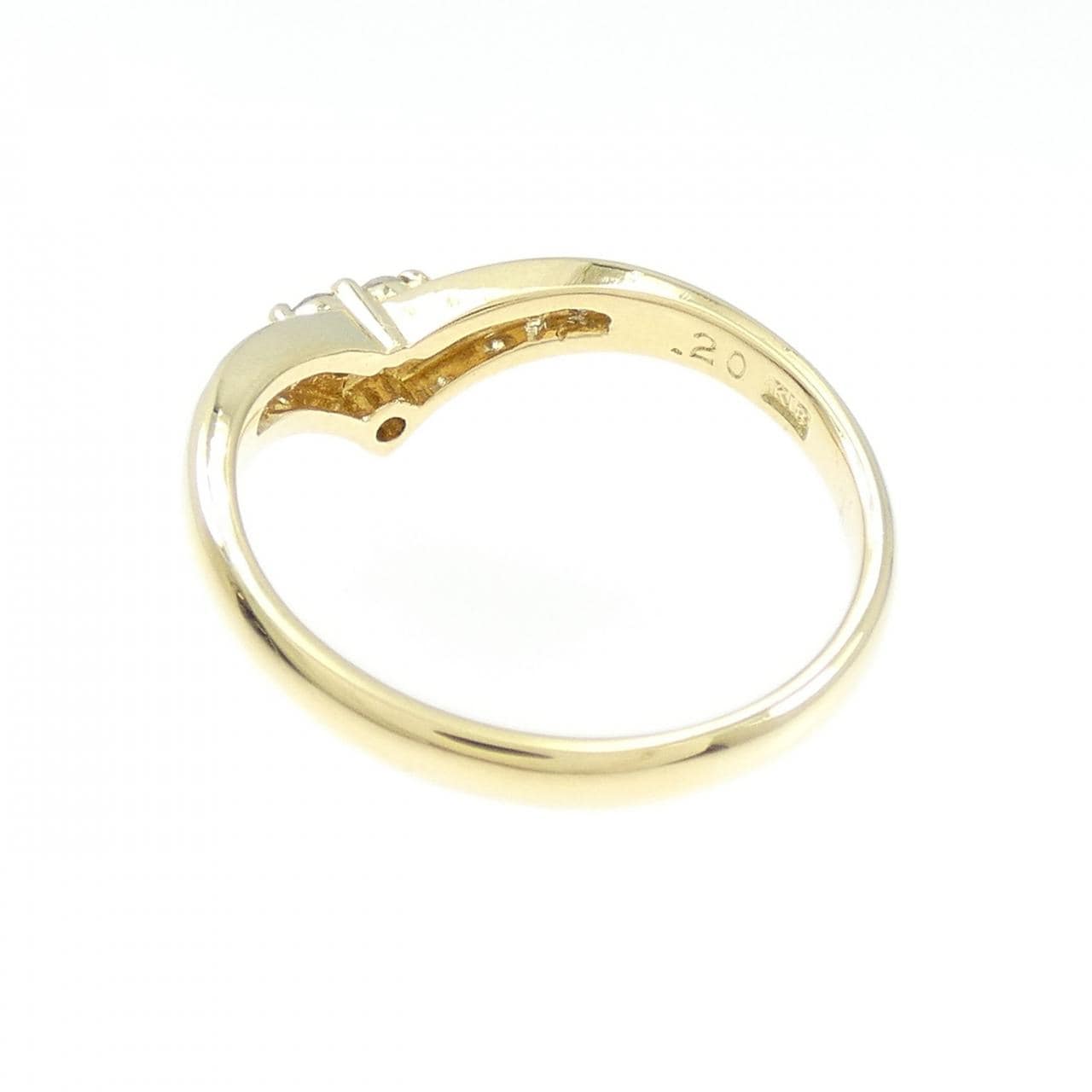 K18YG ダイヤモンド リング 0.20CT