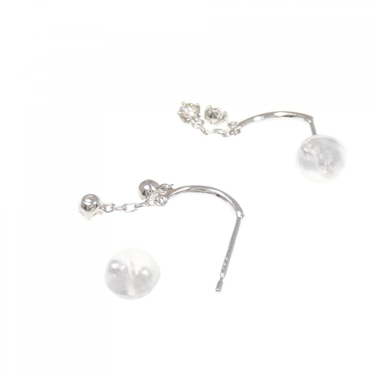 K18WG ダイヤモンド ピアス 0.14CT