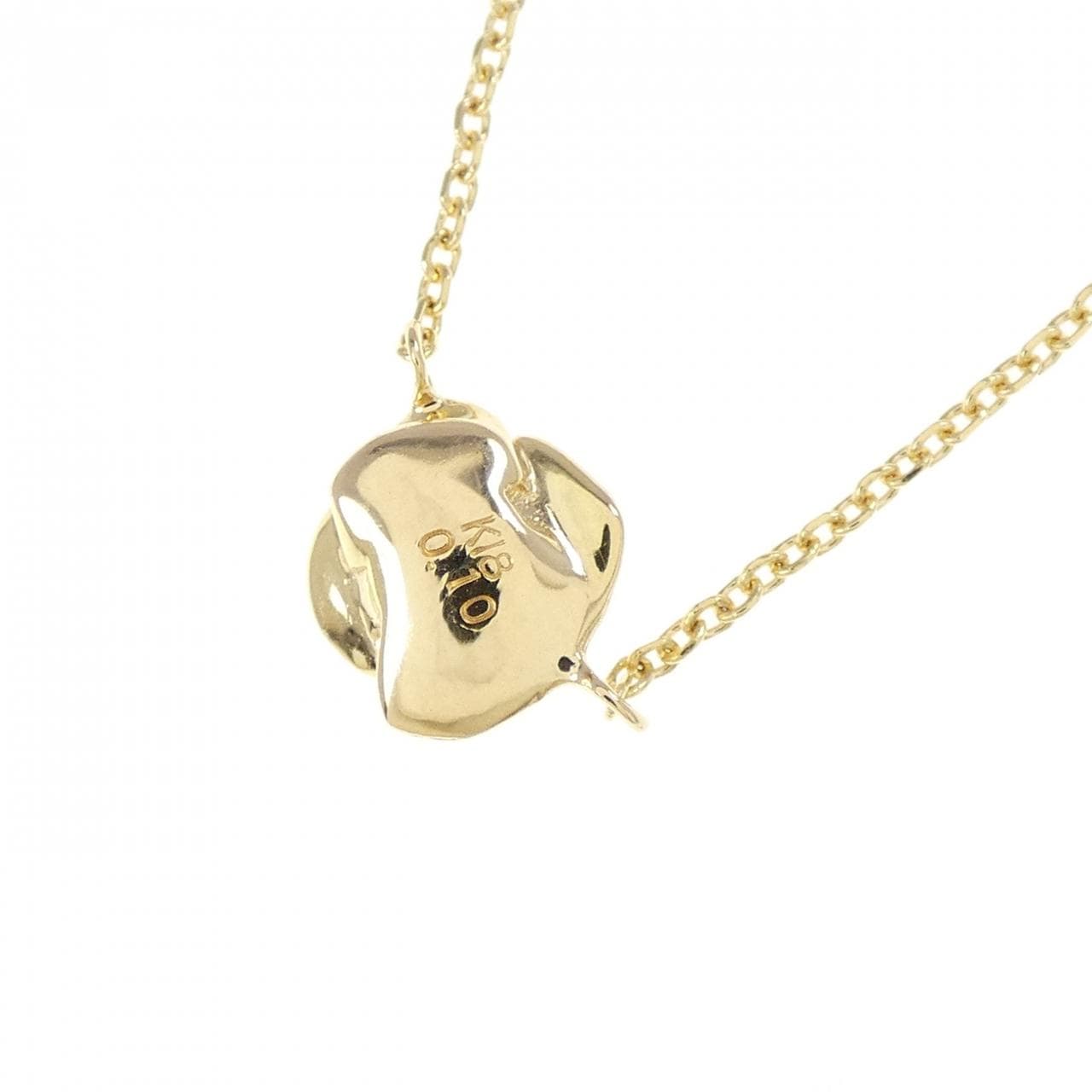 K18YG ローズ ダイヤモンド ネックレス 0.10CT