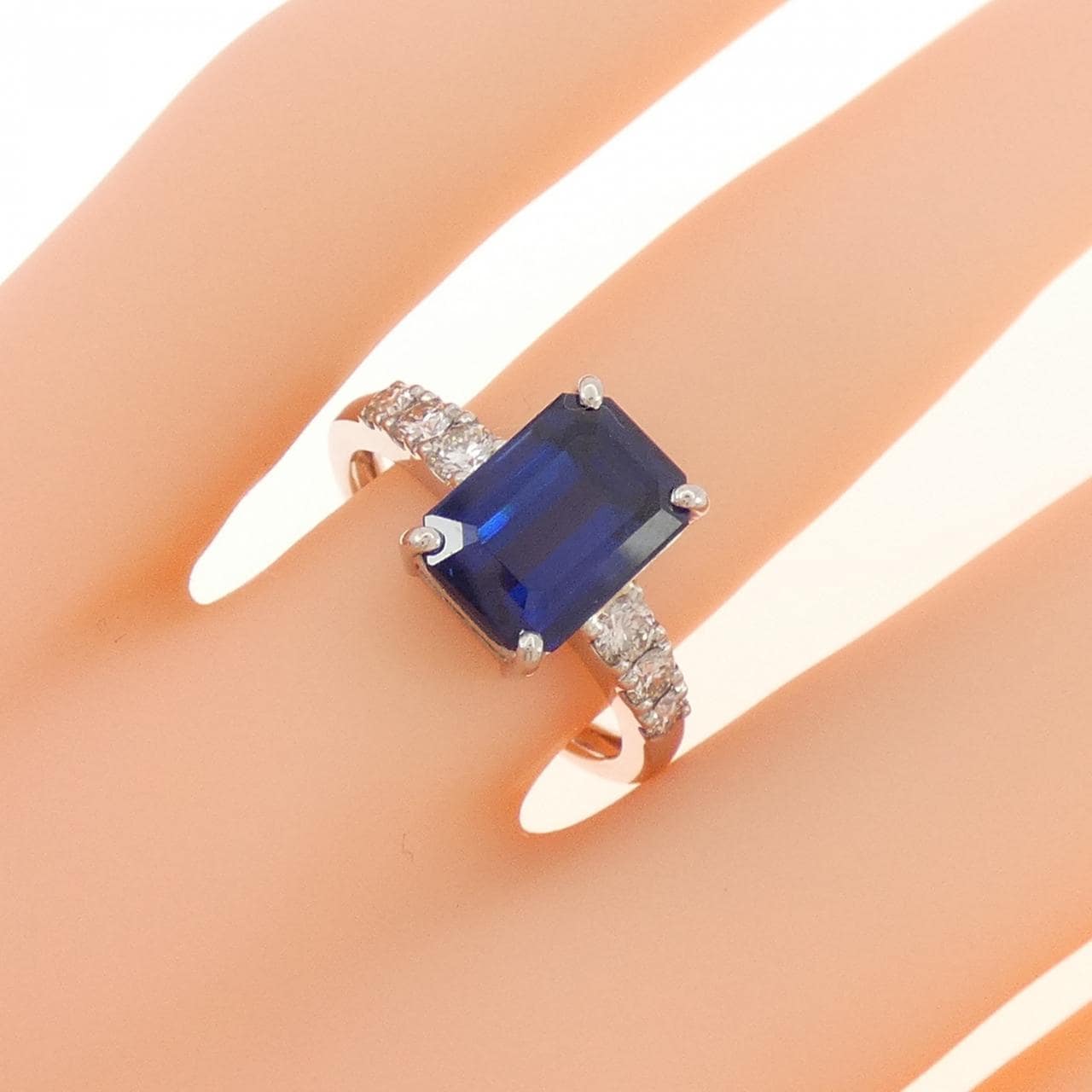 【リメイク】PT サファイヤ リング 3.93CT タイ産