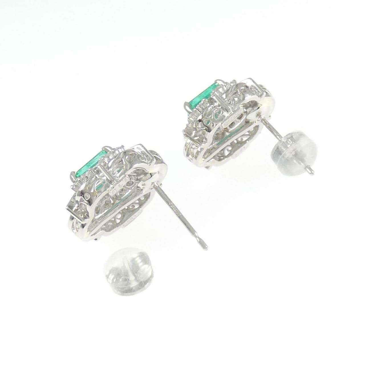 PT900 エメラルド ピアス 1.19CT