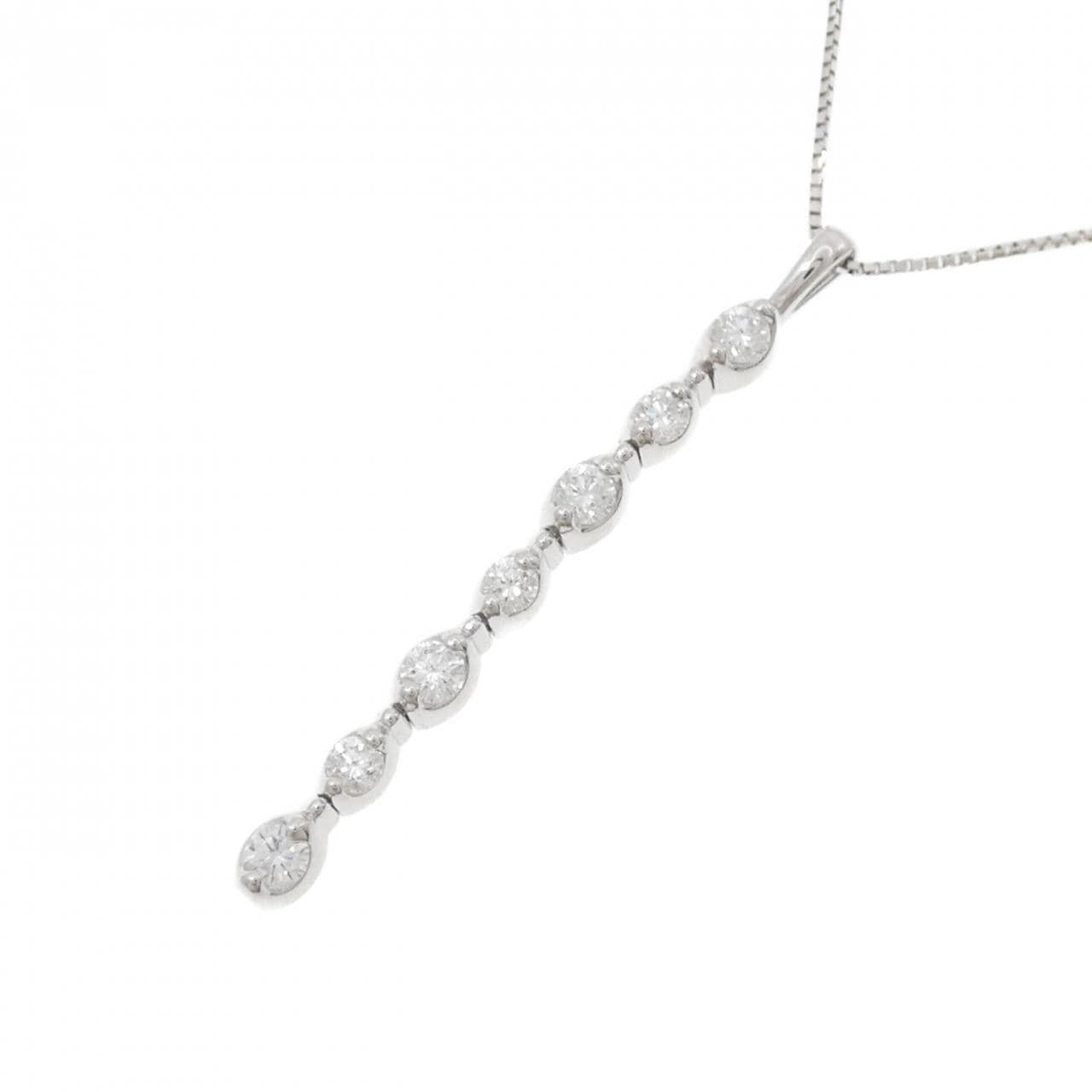 K18WG ダイヤモンド ネックレス 0.50CT