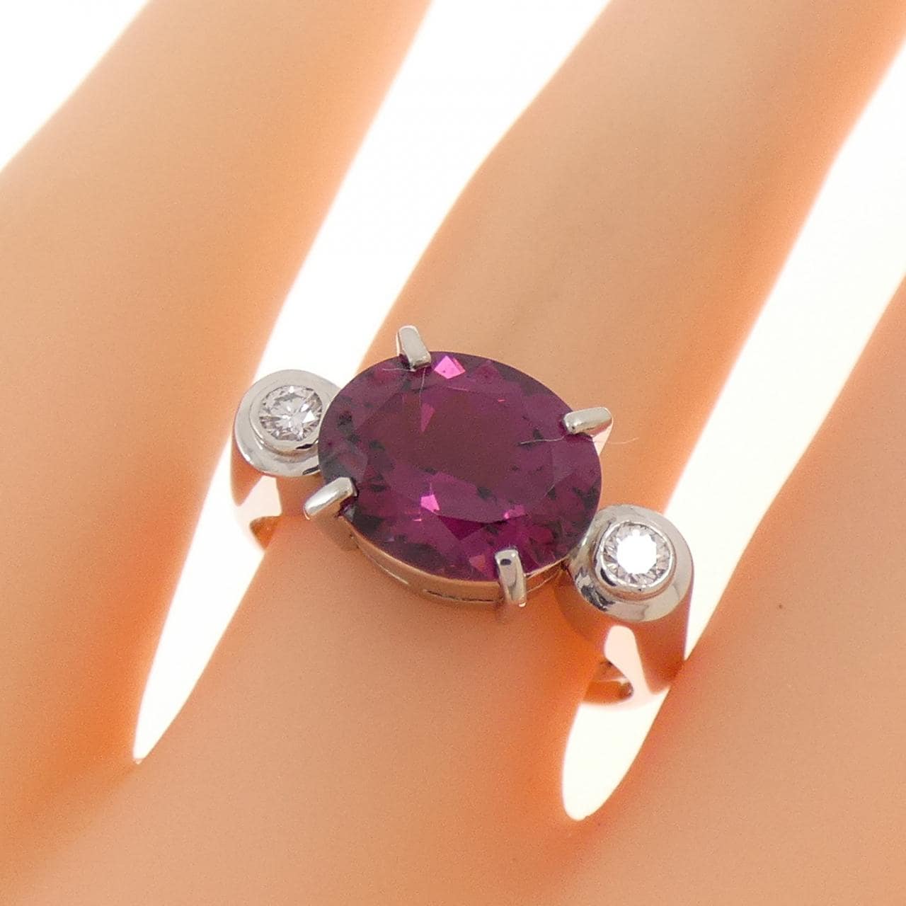 PT900 ガーネット リング 3.15CT