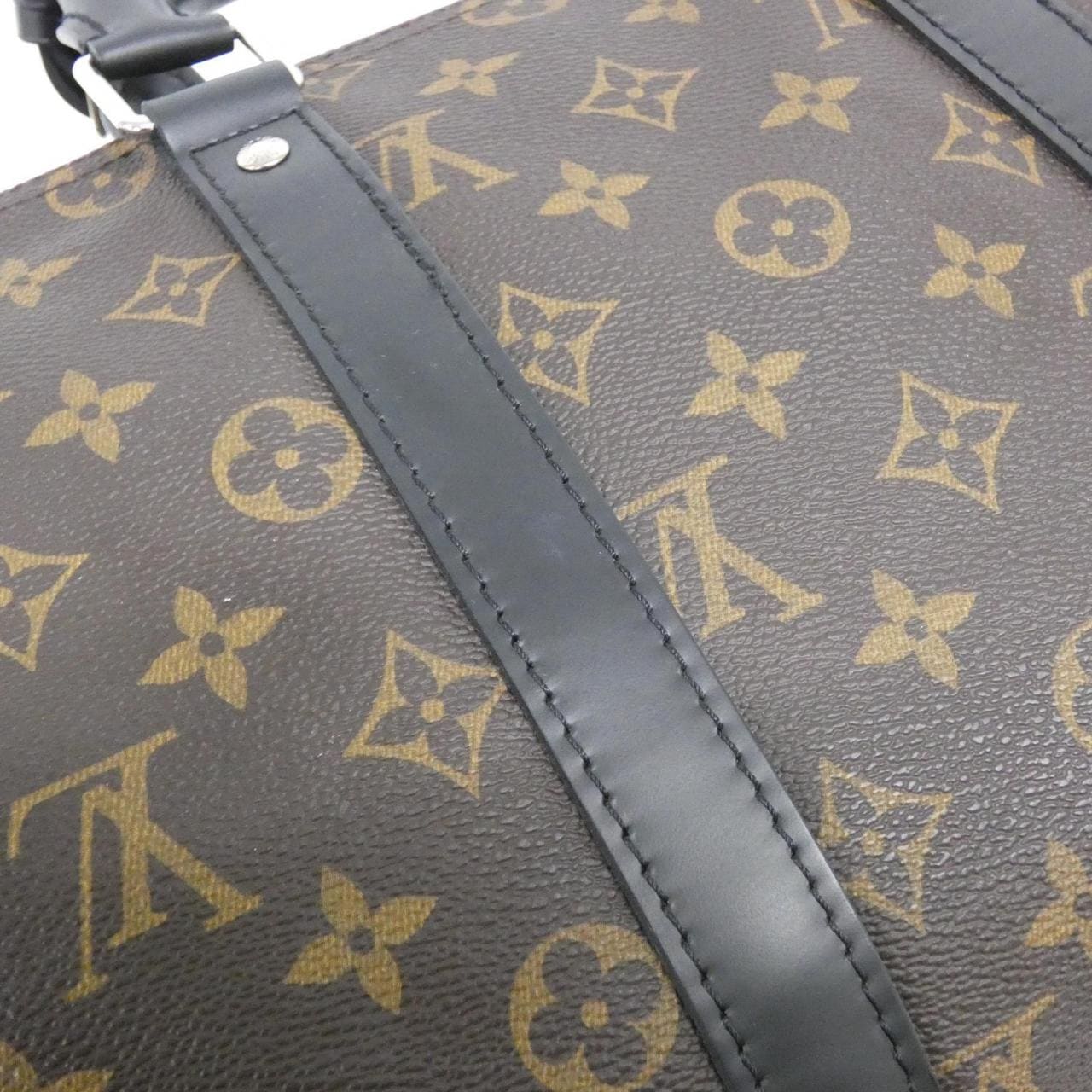 LOUIS VUITTON Monogram Macassar Keepall Bandouliere 45cm M56711 Boston Bag
