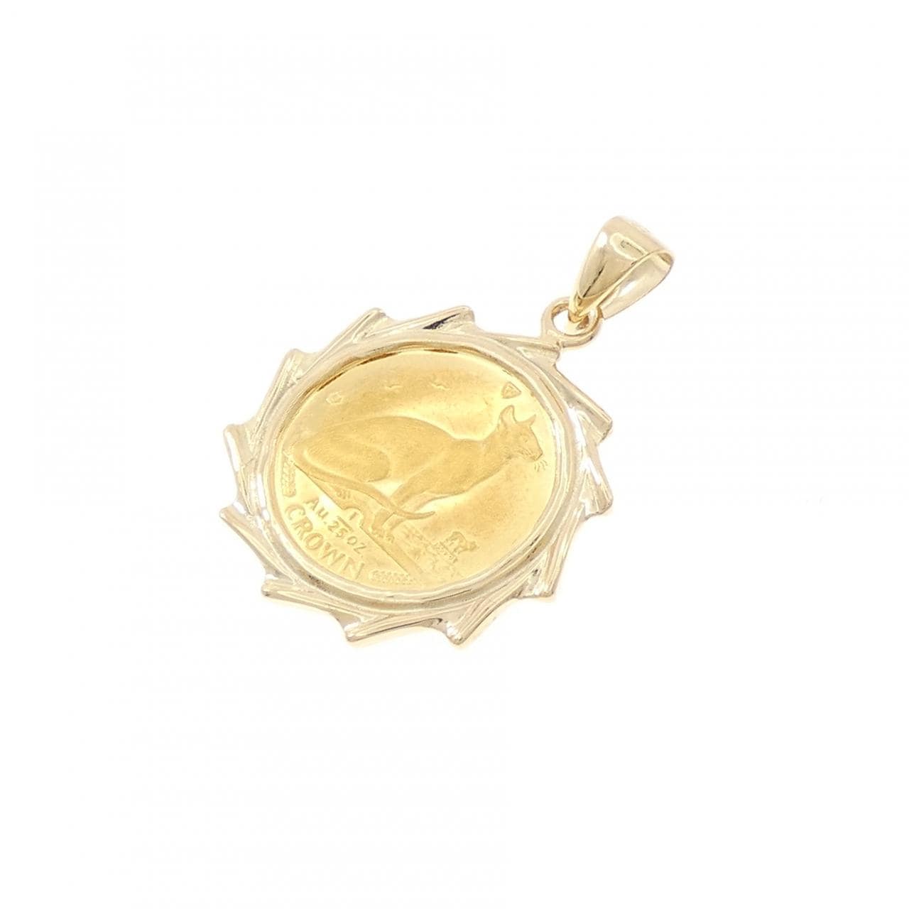 K18YG(枠) コイン ペンダント
