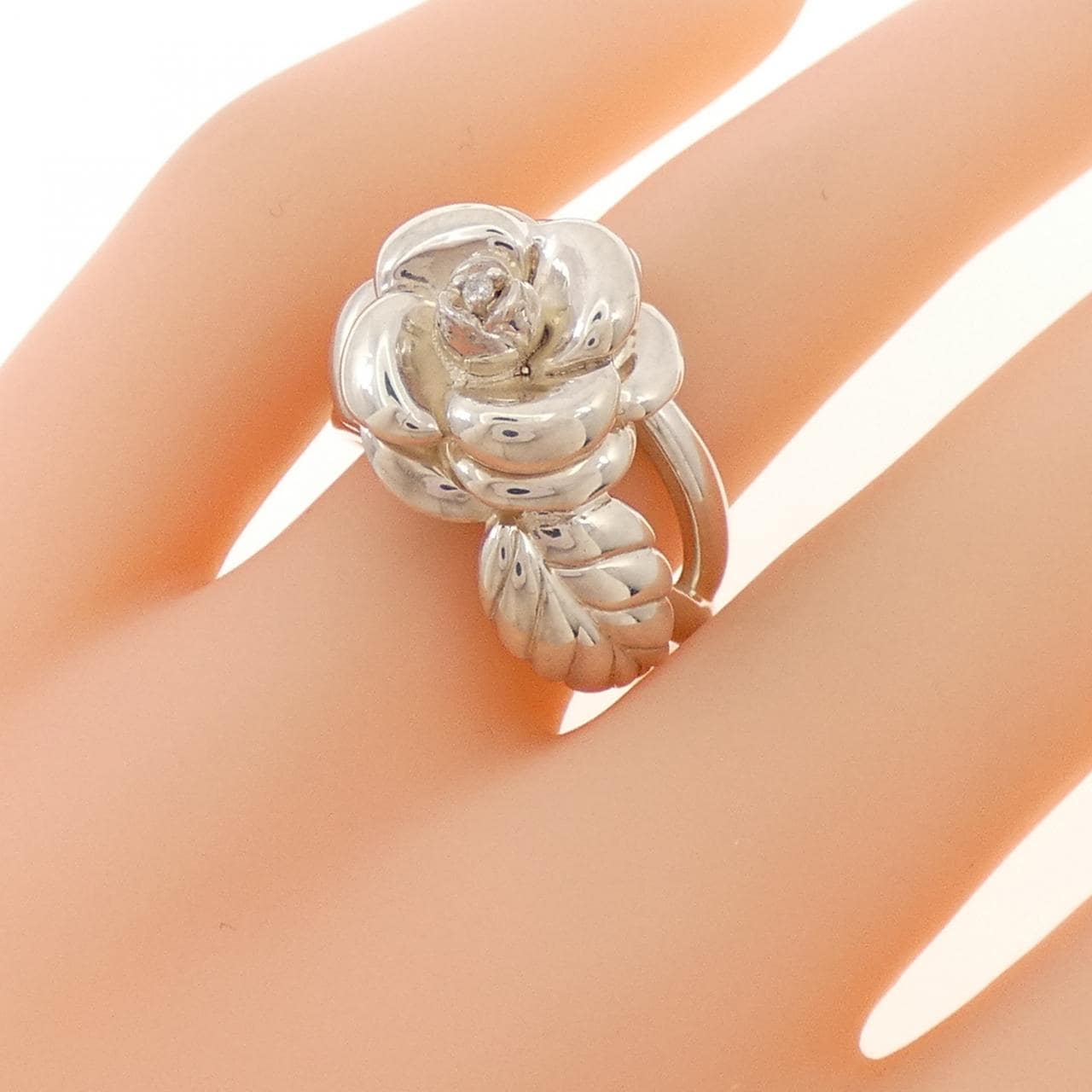 925SV ローズ ダイヤモンド リング 0.01CT