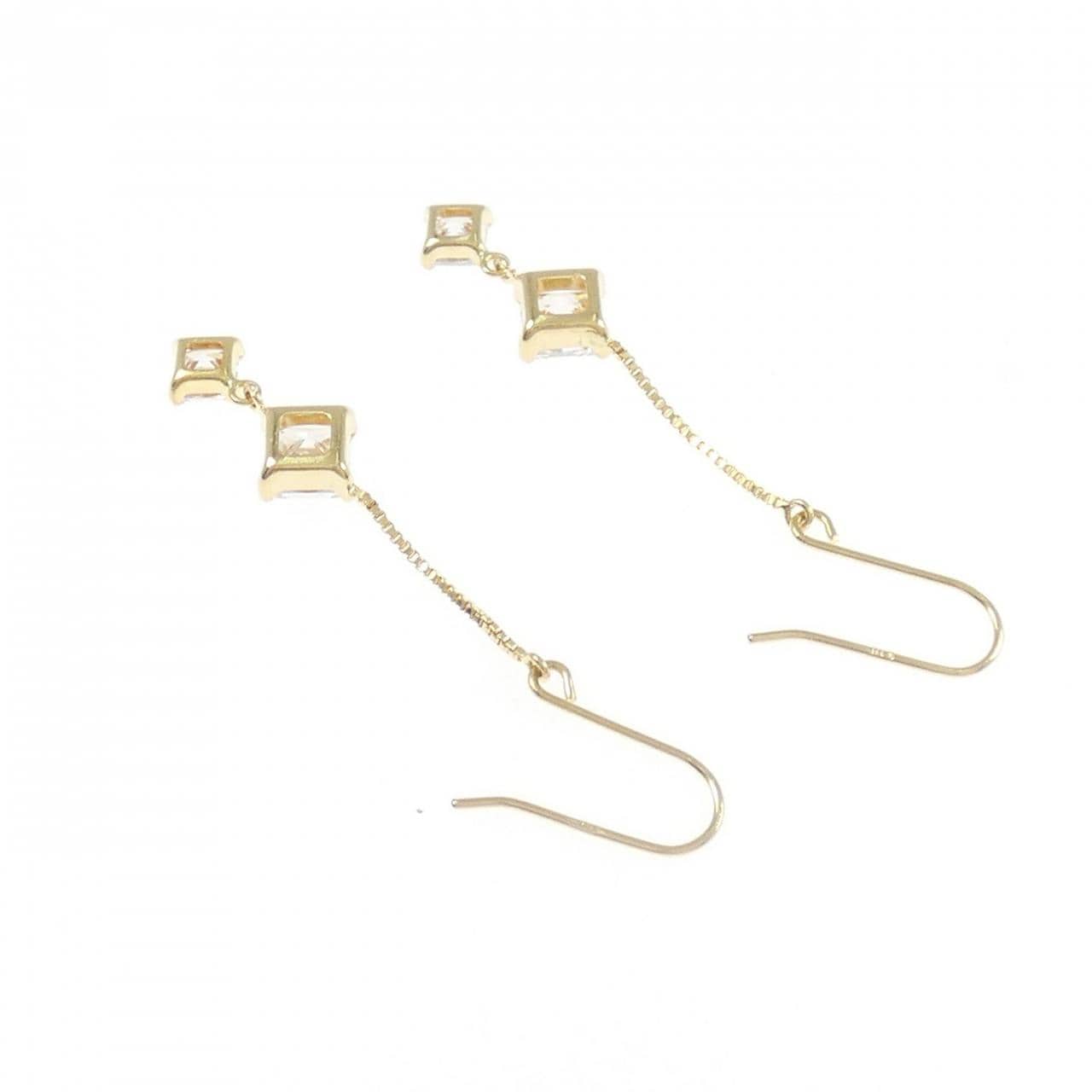 K18YG キュービック ピアス