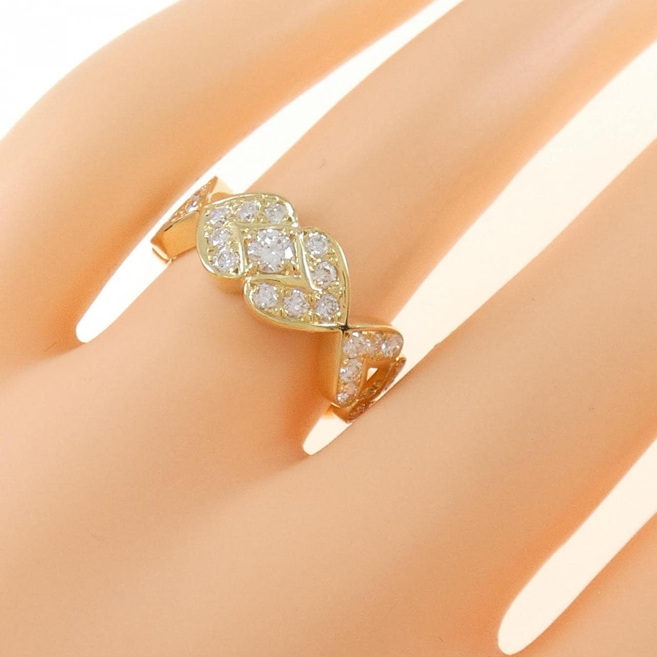 K18YG ダイヤモンド リング 0.802CT