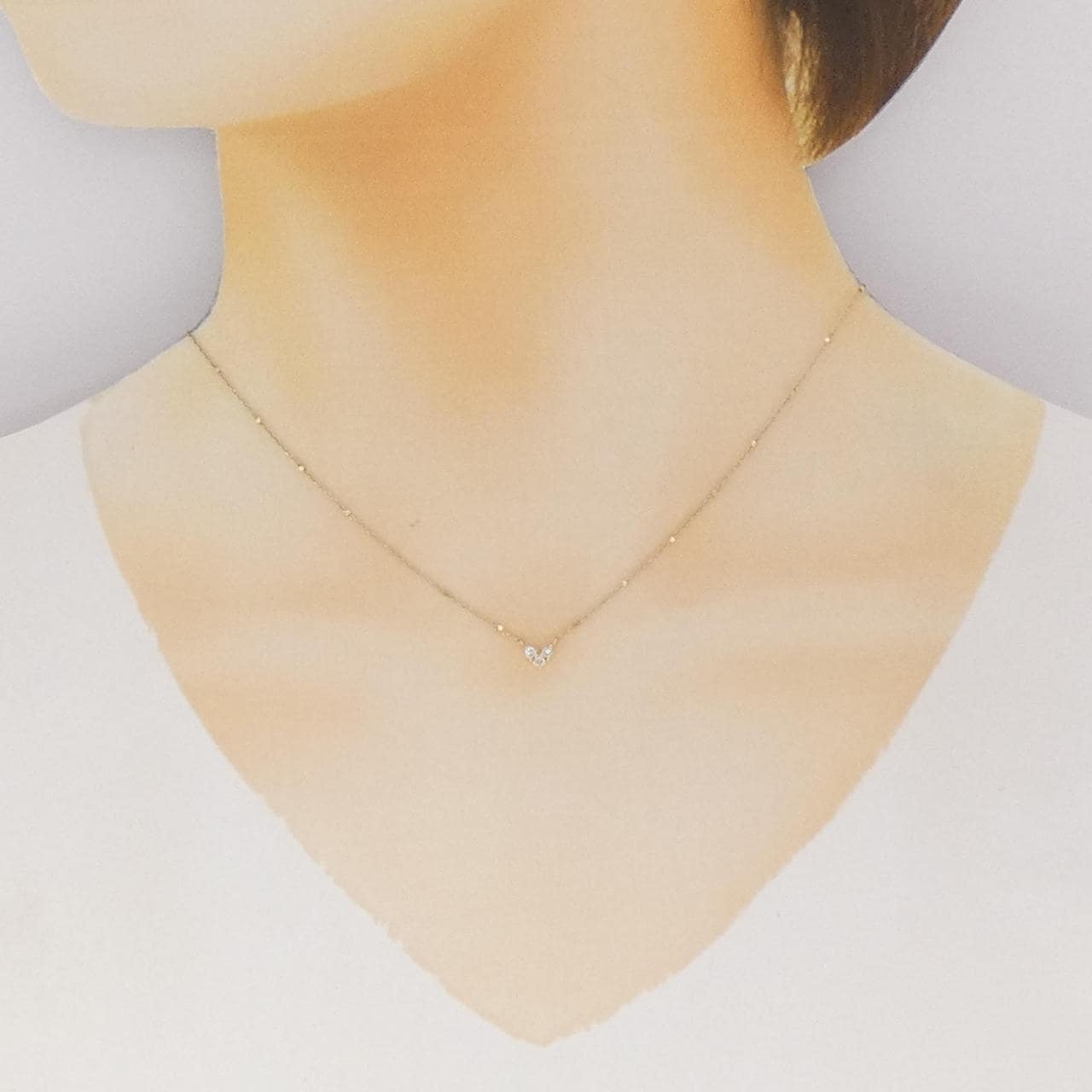 クミキョク ハート ダイヤモンド ネックレス 0.08CT