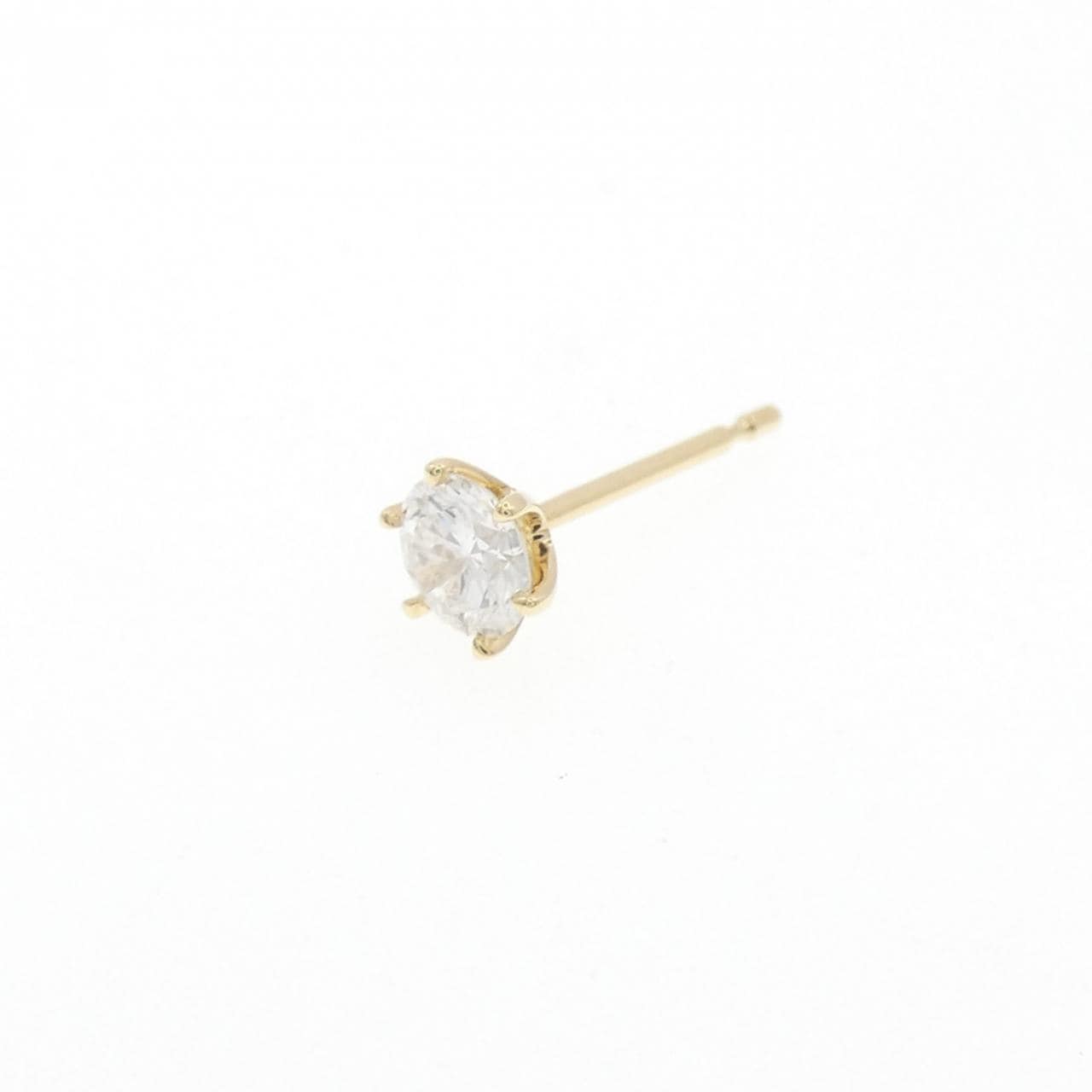 【リメイク】K18YG/ST ダイヤモンド ピアス 0.266CT F VS1 VG 片耳