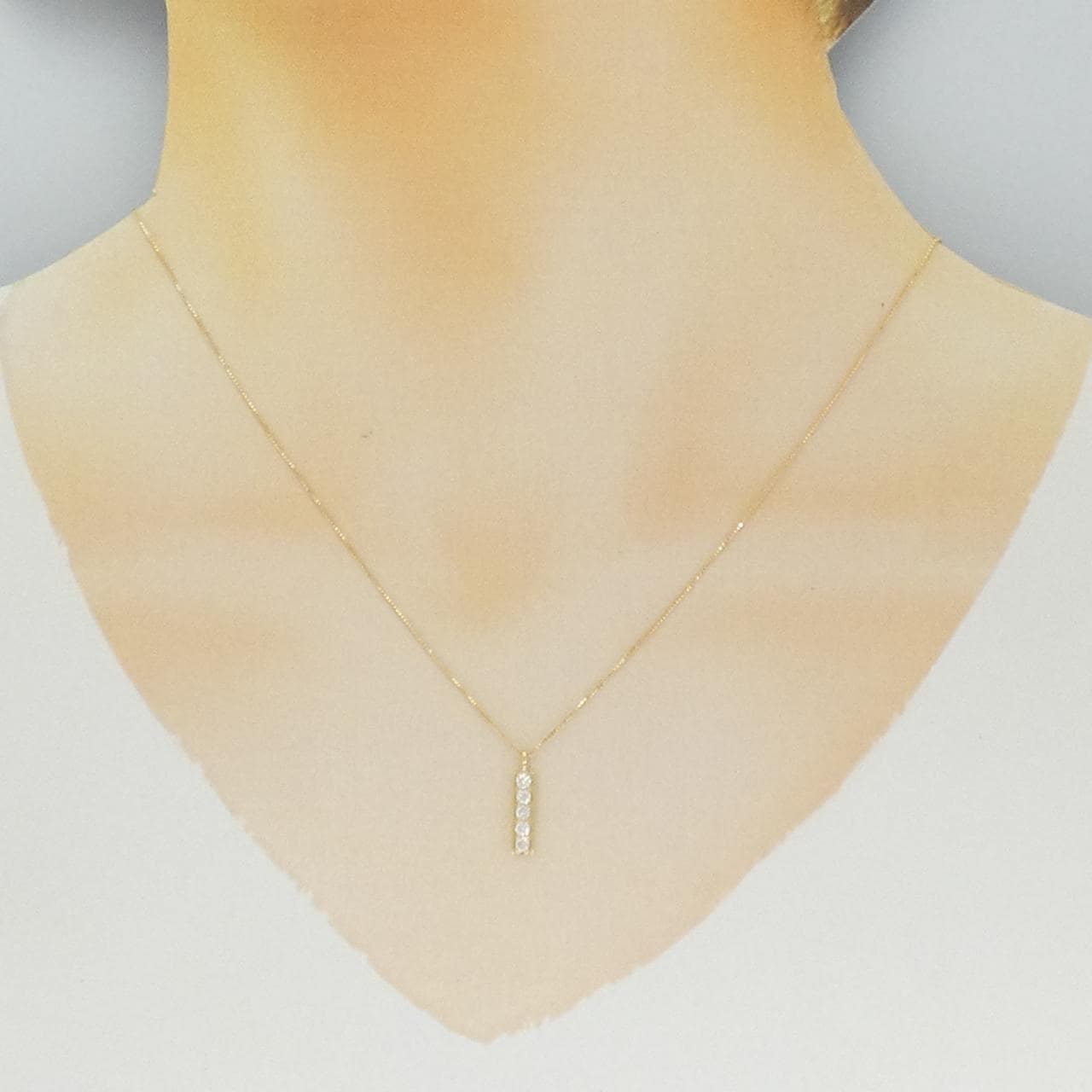 K18YG ダイヤモンド ネックレス 0.19CT