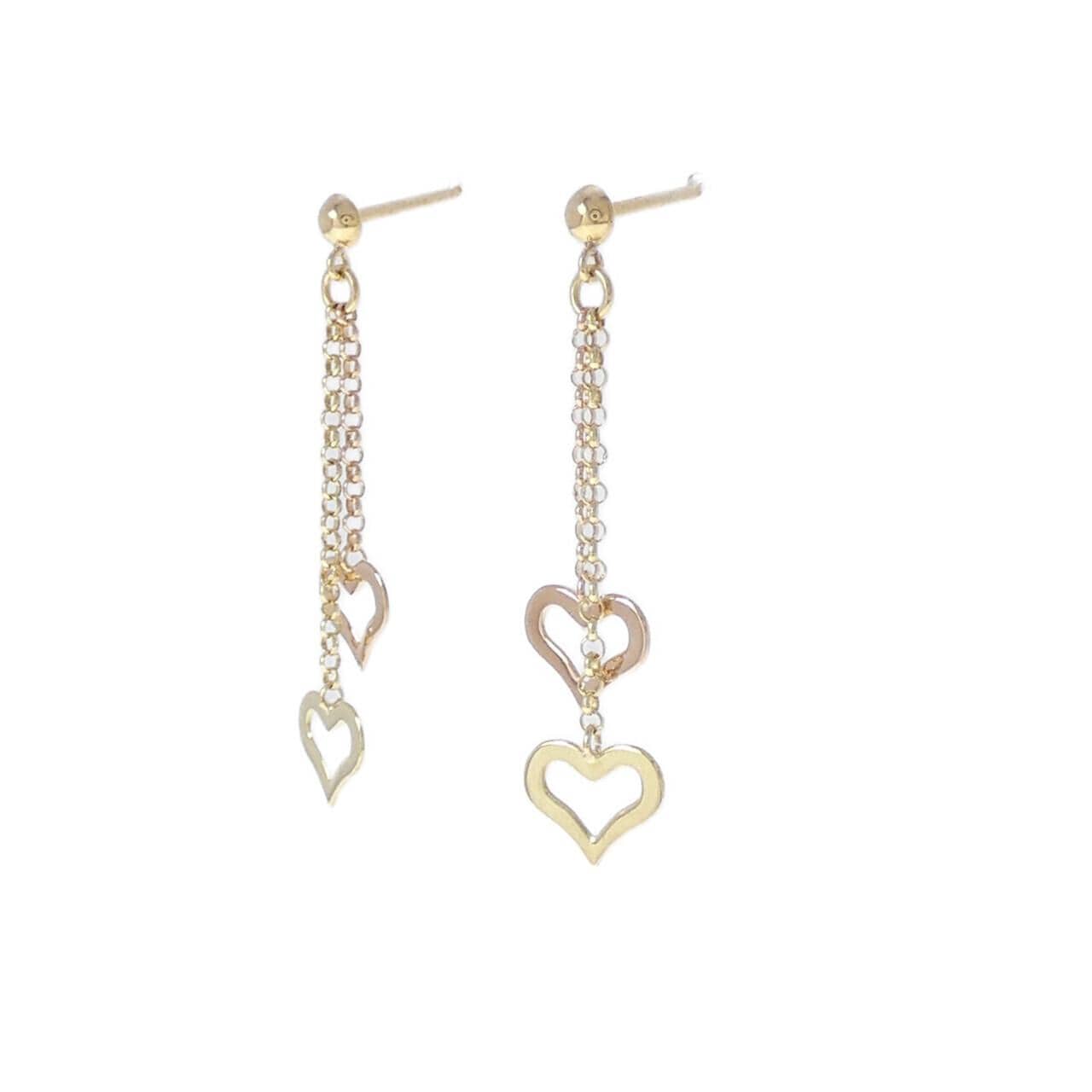 K18YG/K18PG ハート ピアス