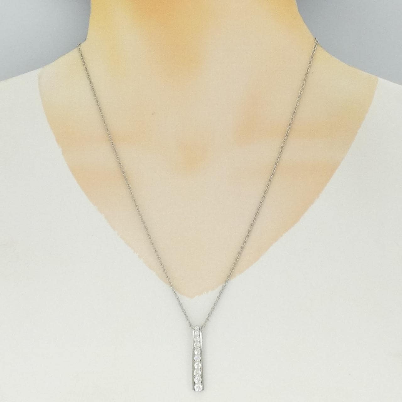 PT900/PT850 ダイヤモンド ネックレス 1.02CT