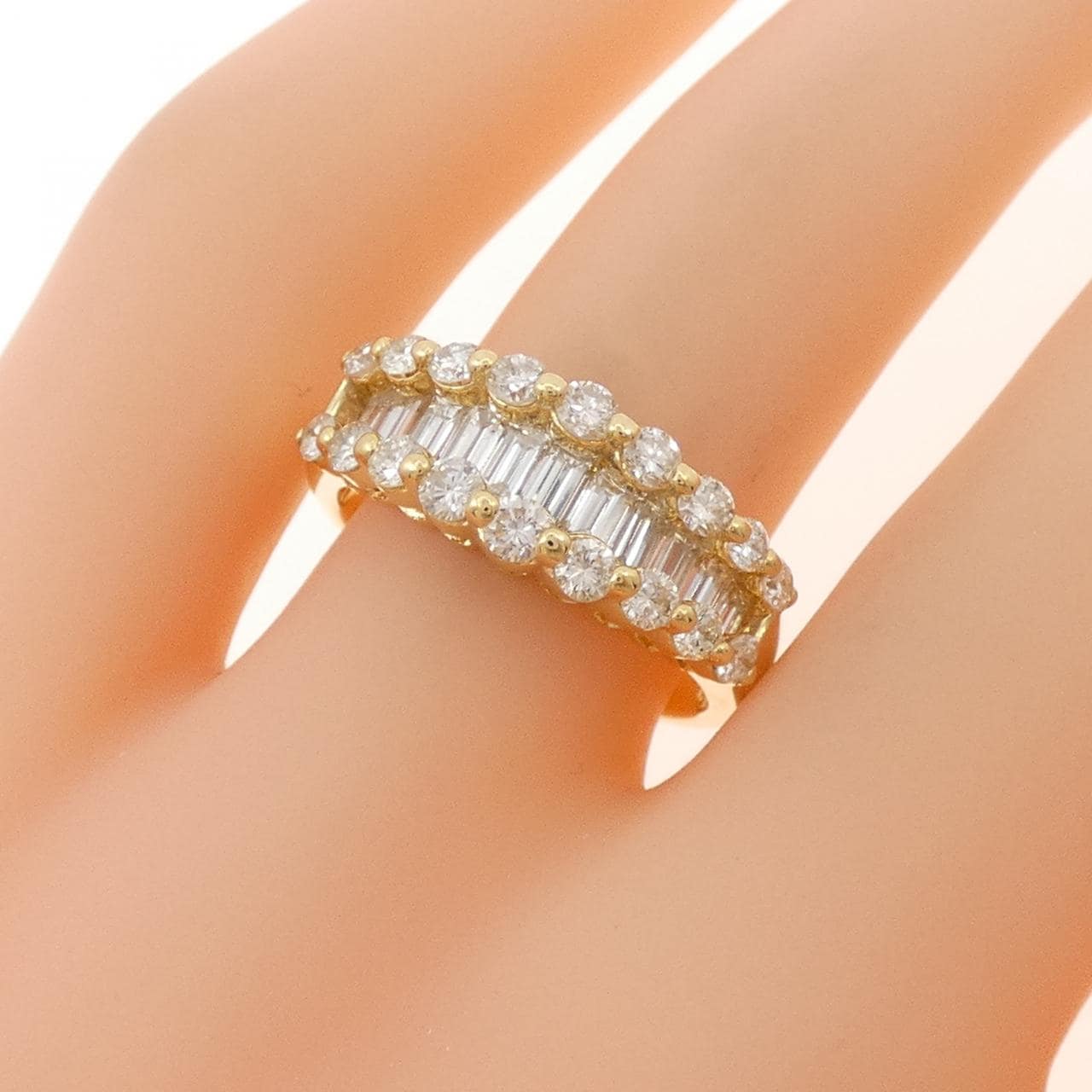 K18YG ダイヤモンド リング 0.78CT