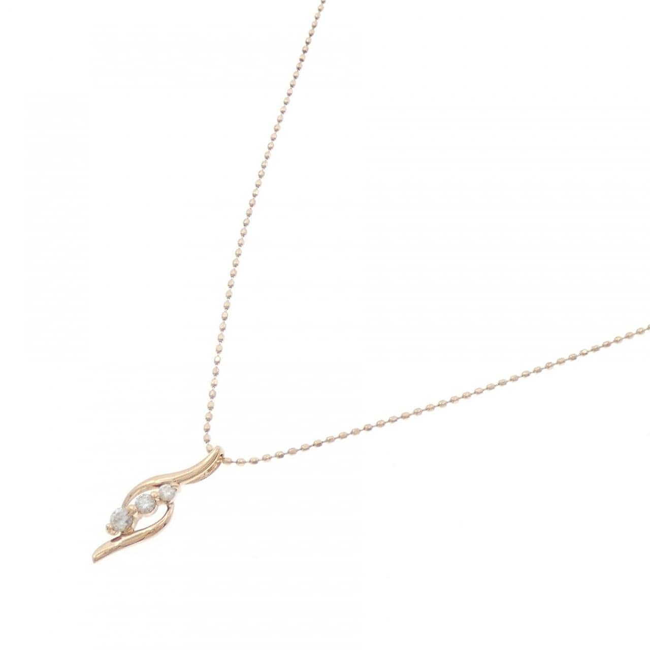 K10PG ダイヤモンド ネックレス 0.10CT