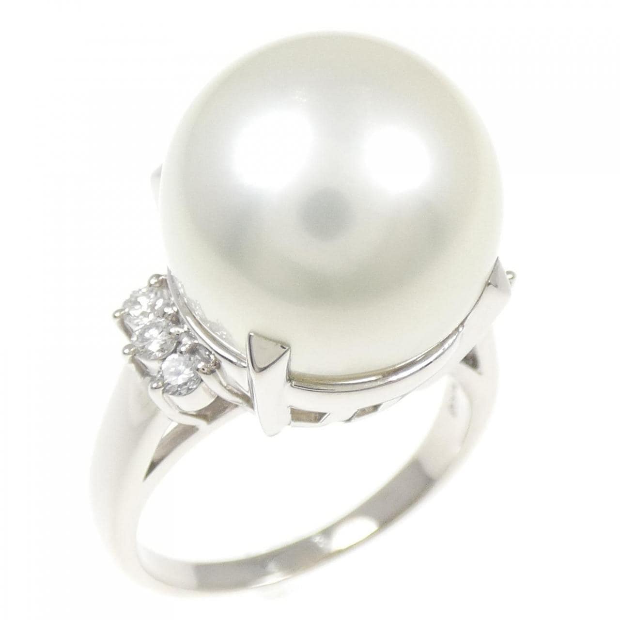 PT900 白蝶パール リング 13.4mm