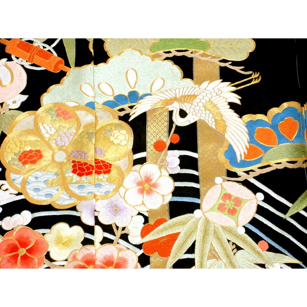 【未使用品】仮縫　振袖　刺繍加工