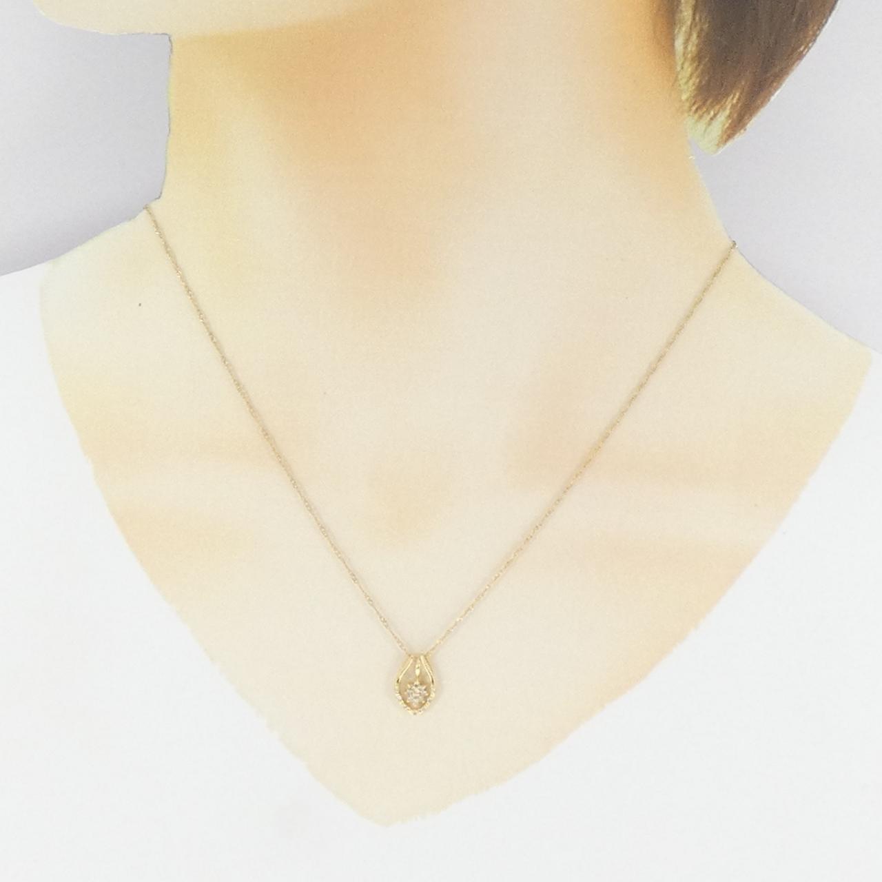 K18YG 2WAY ダイヤモンド ネックレス 0.12CT