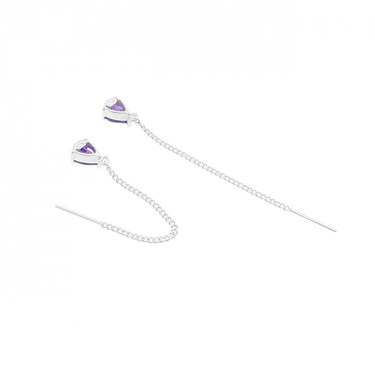 K14WG アメジスト ピアス