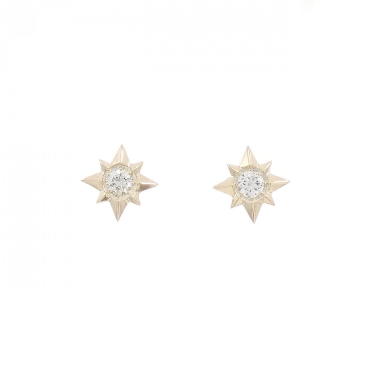 【リメイク】K10YG ダイヤモンド ピアス 0.14CT