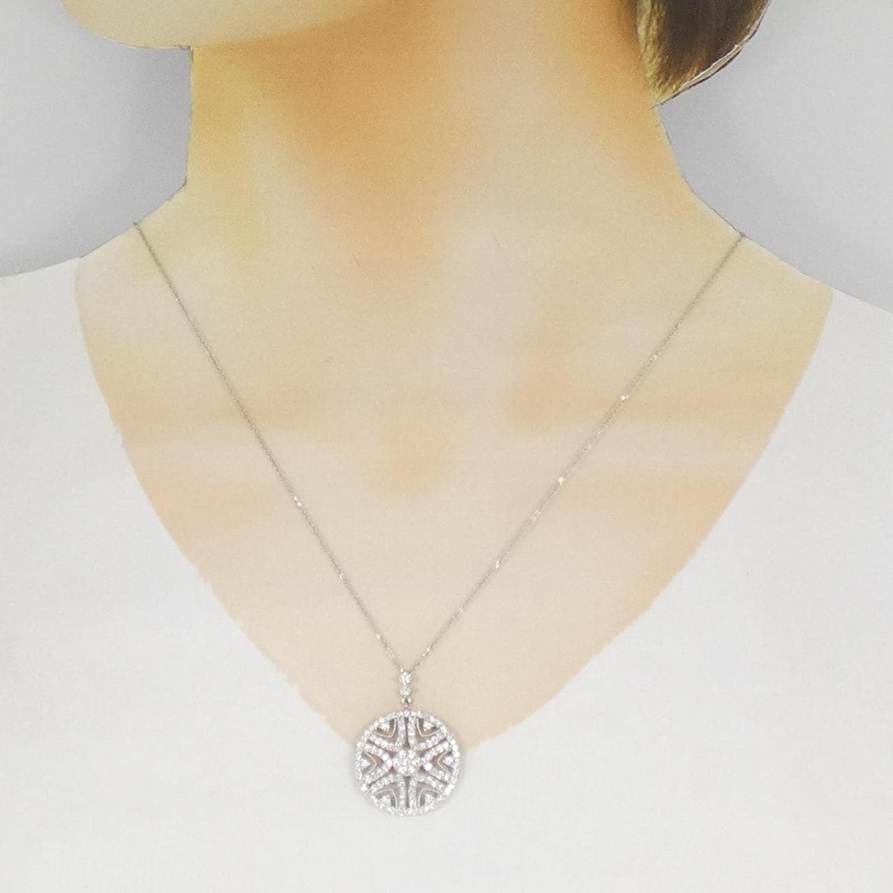 PT900/PT850 ダイヤモンド ネックレス 1.35CT