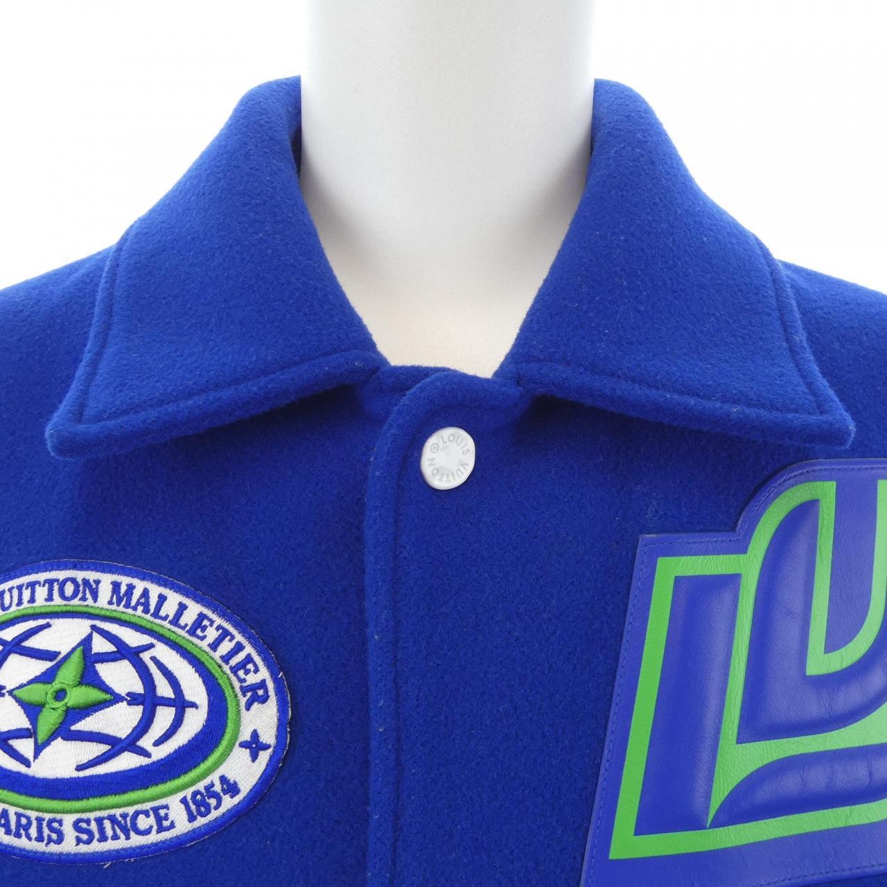 ルイヴィトン LOUIS VUITTON エンブロイダードバーシティブルゾン HPL66ECAW スタジャン