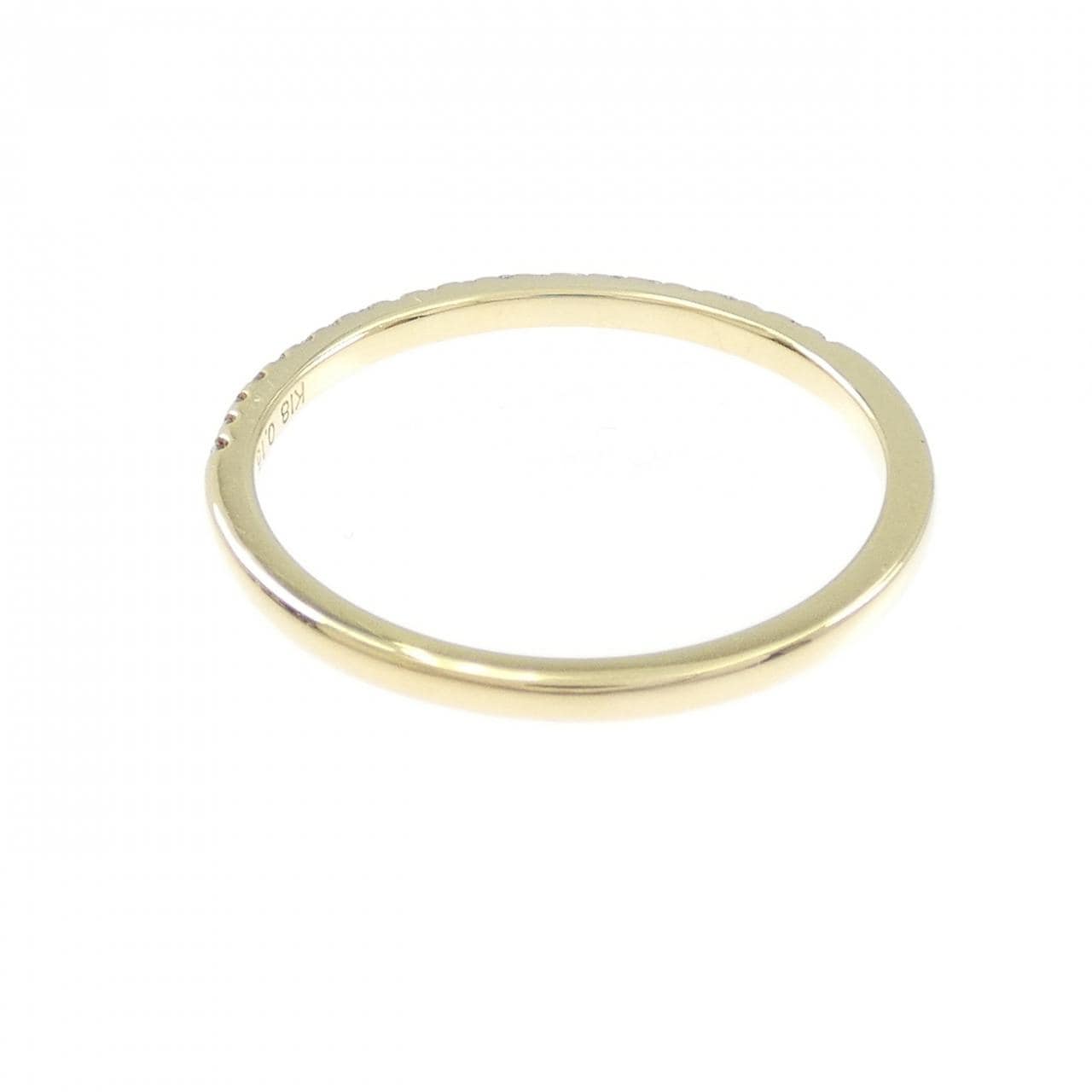 K18YG ハーフエタニティ ダイヤモンド リング 0.16CT