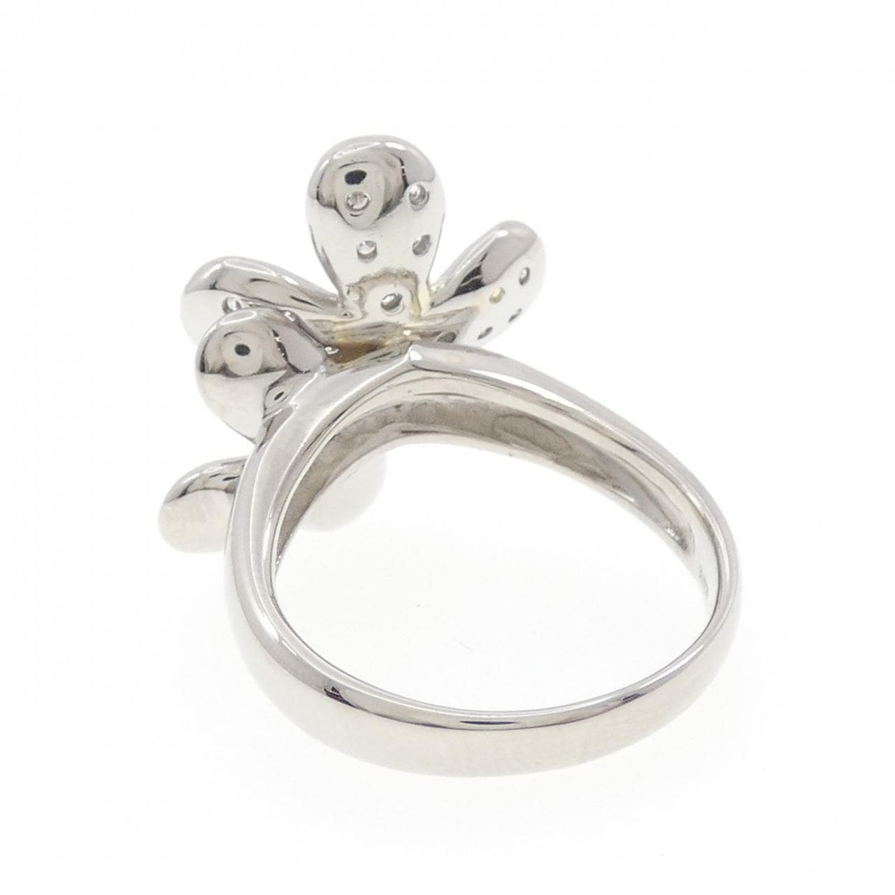 PT900/750YG フラワー ダイヤモンド リング 0.30CT