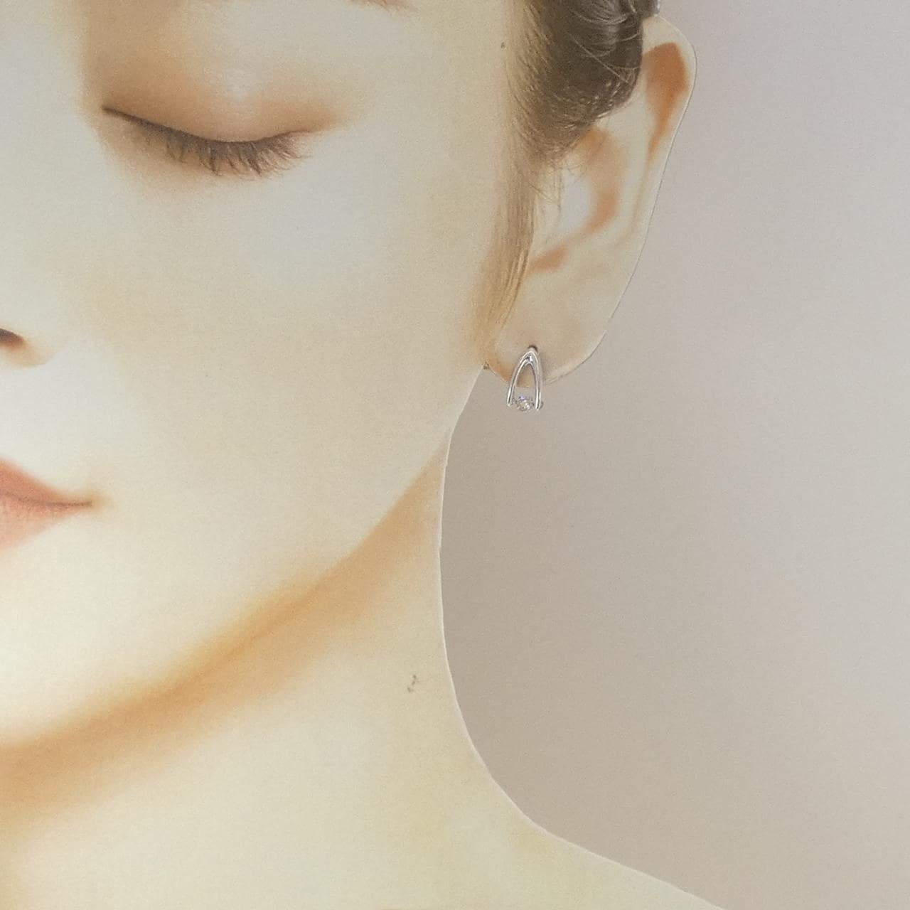 K18WG ダイヤモンド ピアス 0.20CT