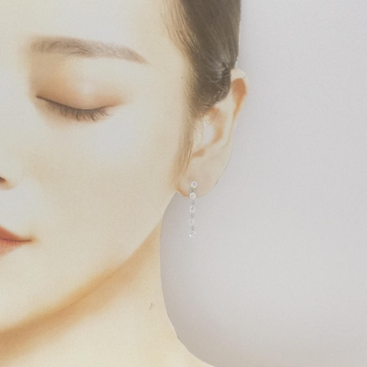 K18WG ダイヤモンド ピアス 1.22CT