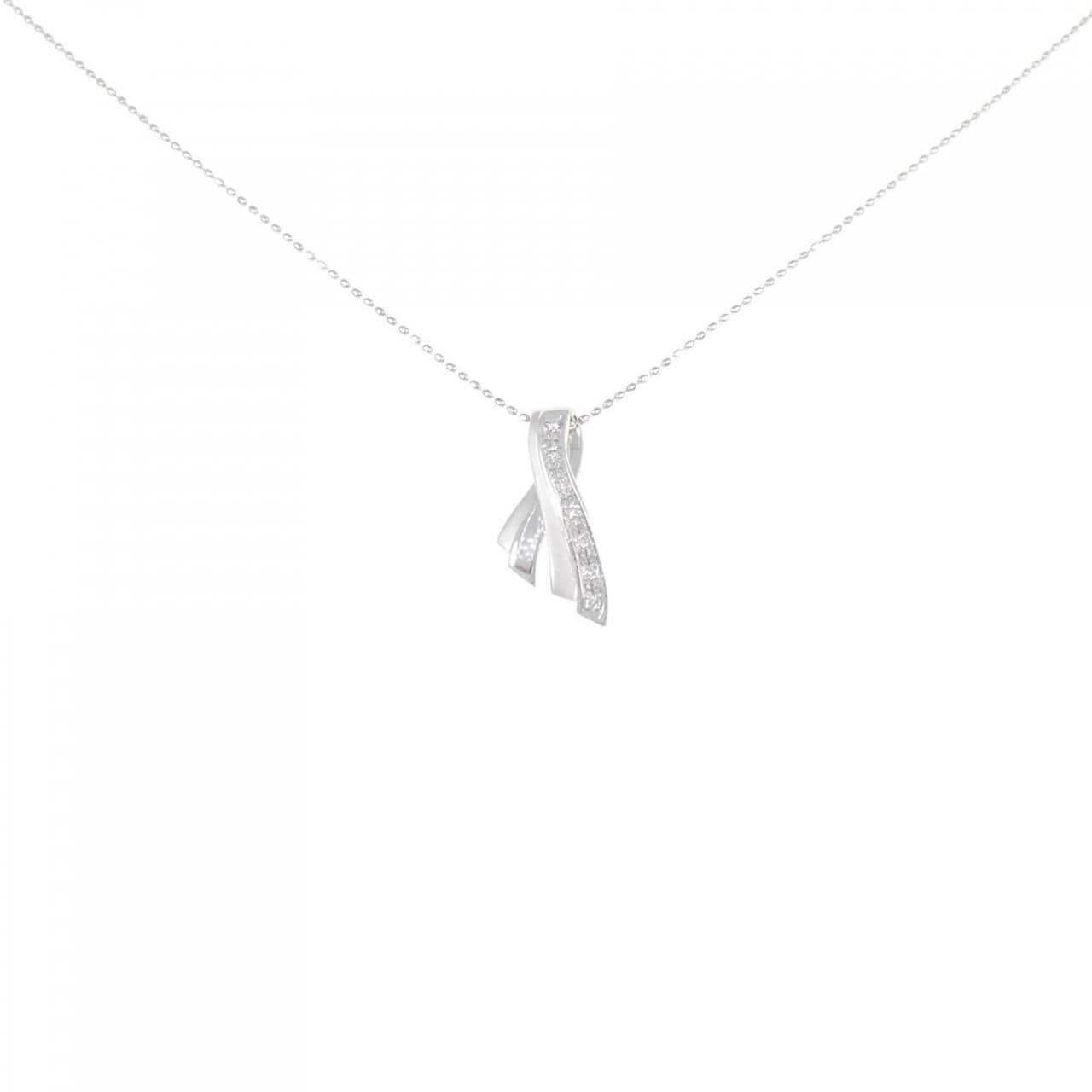 K18WG ダイヤモンド ネックレス 0.03CT