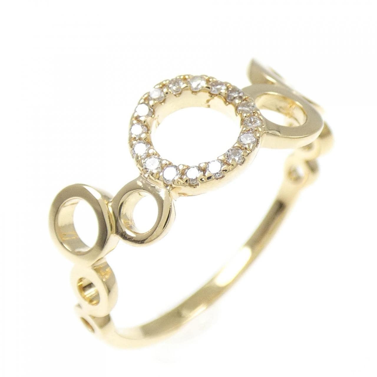 K18YG Diamond ring