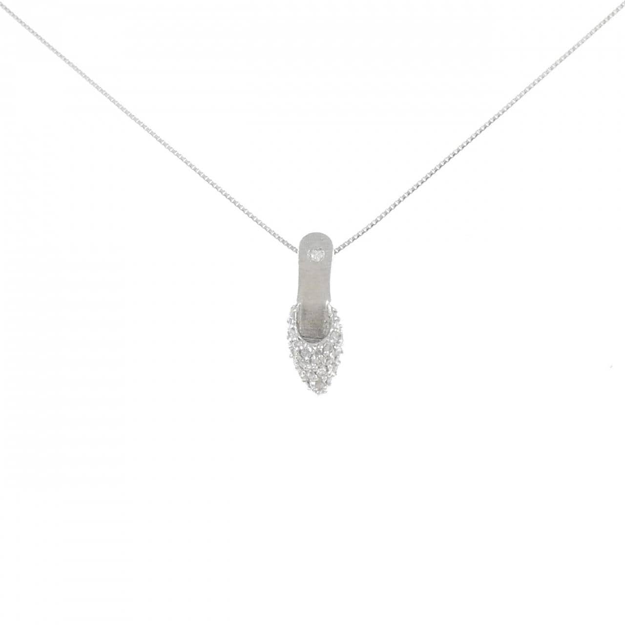 K18WG ダイヤモンド ネックレス 0.24CT
