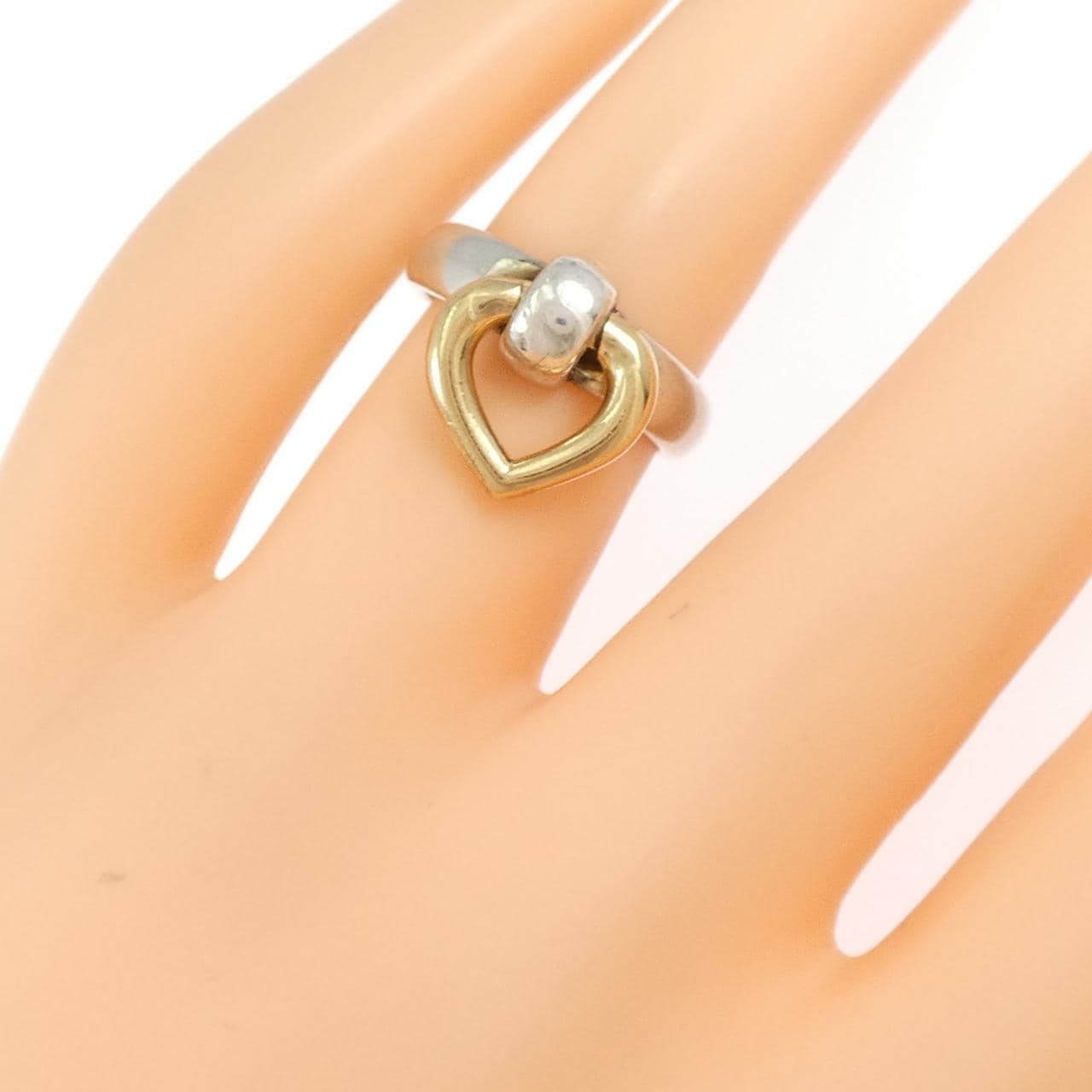 [vintage] HERMES Heart Hallmark Ring