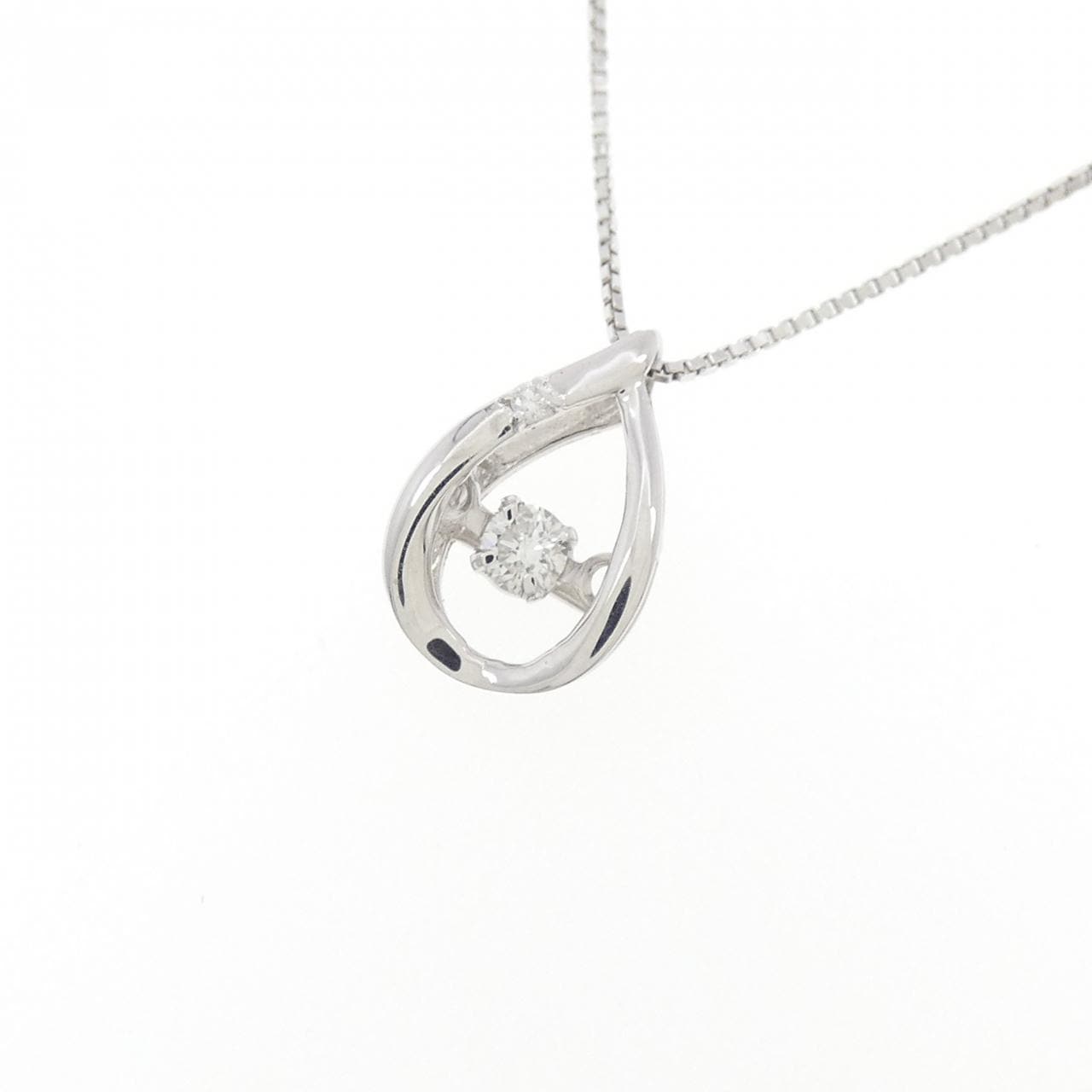 K10WG ダイヤモンド ネックレス 0.05CT