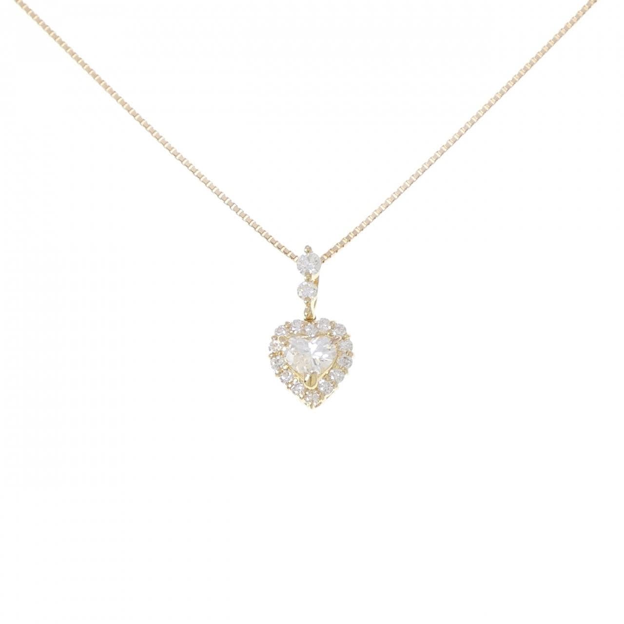K18YG ダイヤモンド ネックレス 0.385CT D VVS2 ハートシェイプ