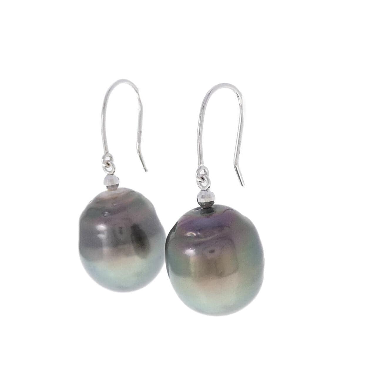 K14WG 黒蝶パール ピアス